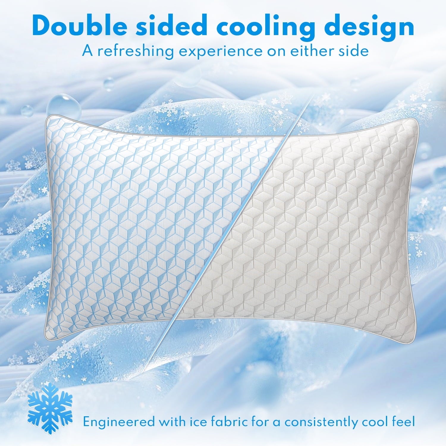 Ergonomic Memory Foam Bed Pillows, Pillows for Bed Queen Size 2 Pack, Premium Down Alternative Luxury Hotel Pillows Set of 2, Cooling Pillo... - Decorative Throw Pillow Cushion for Sofa & Bed Detail