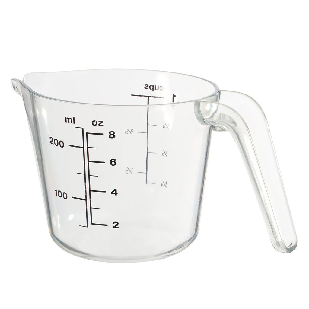 Time-Saving 1 Cup Large Spout Plastic Measuring Cup, Clear - Premium Stainless Steel Garlic Presser & Peeler Detail