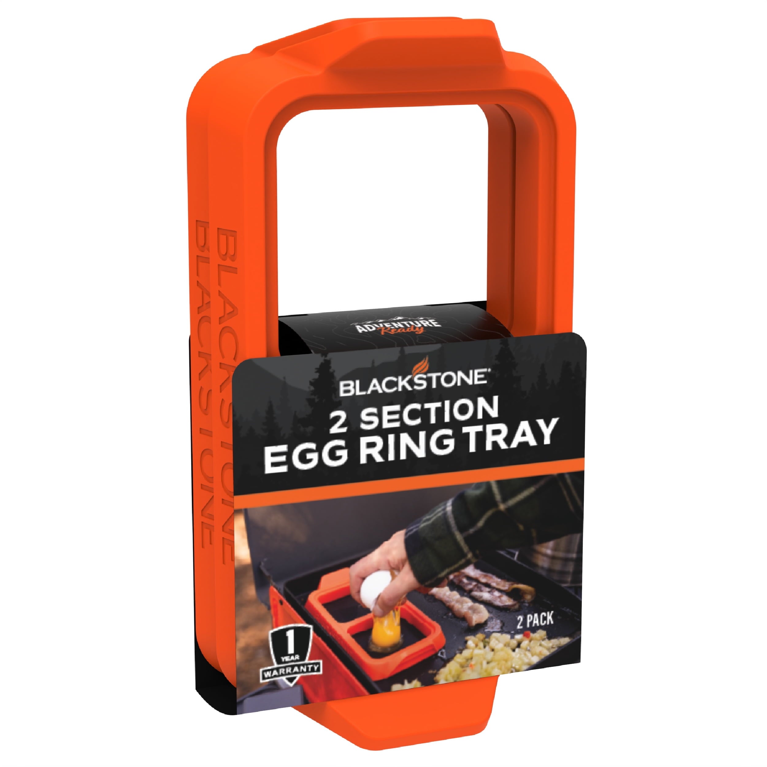 Chef-Quality Silicone Egg Ring Tray Set with Heat-Resistant Handles, 2-Piece - Professional Kitchen Tool for Culinary Enthusiasts Detail