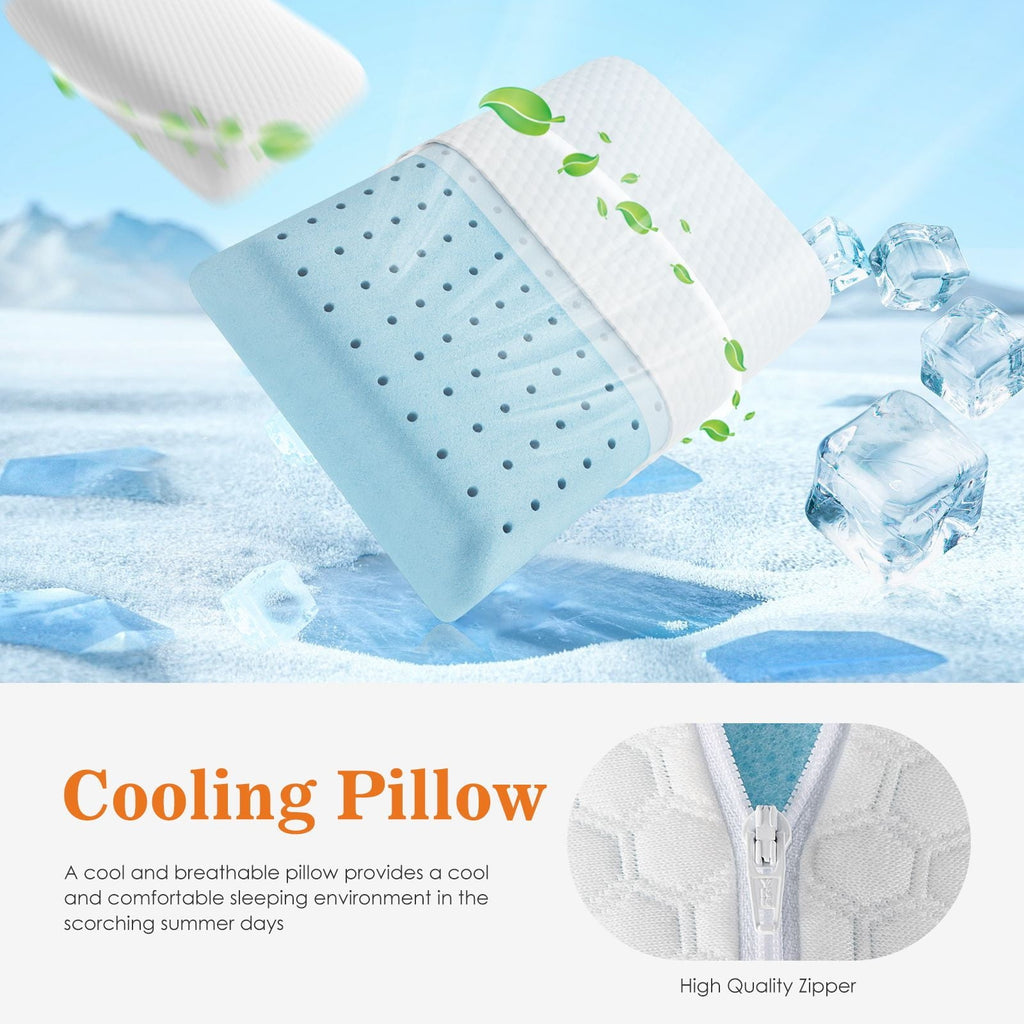 Hotel Collection Memory Foam Pillow, Standard Size Pillows for Sleeping, Bed Pillow Soft and Comfortable, 1 Pack - Decorative Throw Pillow Cushion for Sofa & Bed Detail