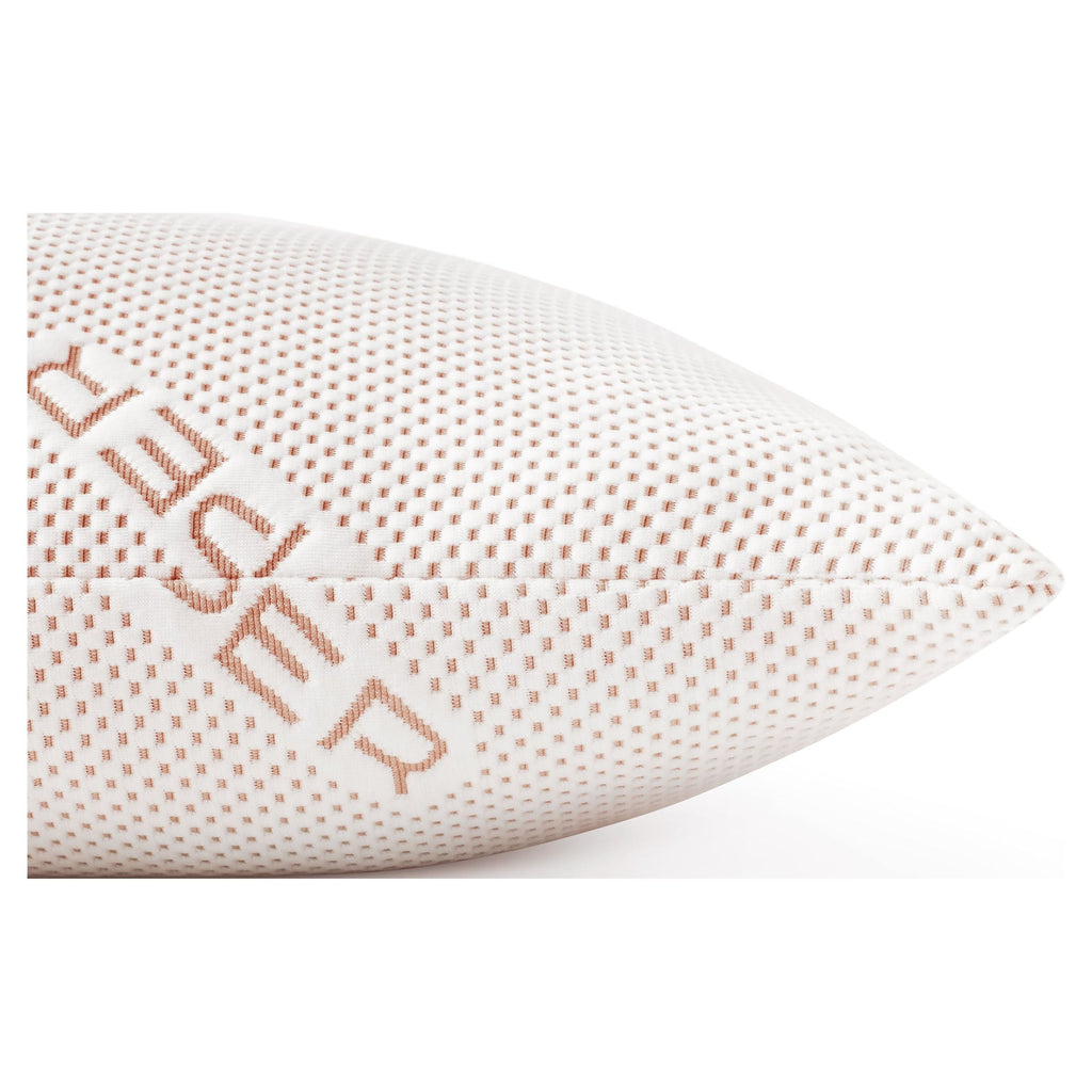 Ergonomic Memory Foam Copperloft King Bed Pillow, 2 Pack, Hypoallergenic - Orthopedic Shredded Foam Bed Pillow Set Detail