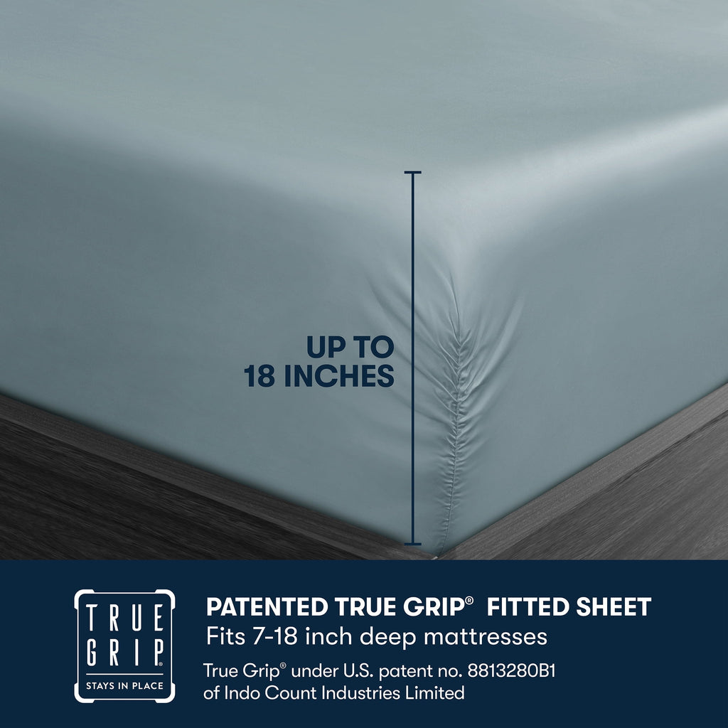 Wrinkle-Resistant 6-Piece 800 Thread Count Lead Cotton Rich Adult Bed Sheet Set, King - Deep Pocket - Cooling Hotel Quality Bedding Sheets and Pillowcases Detail