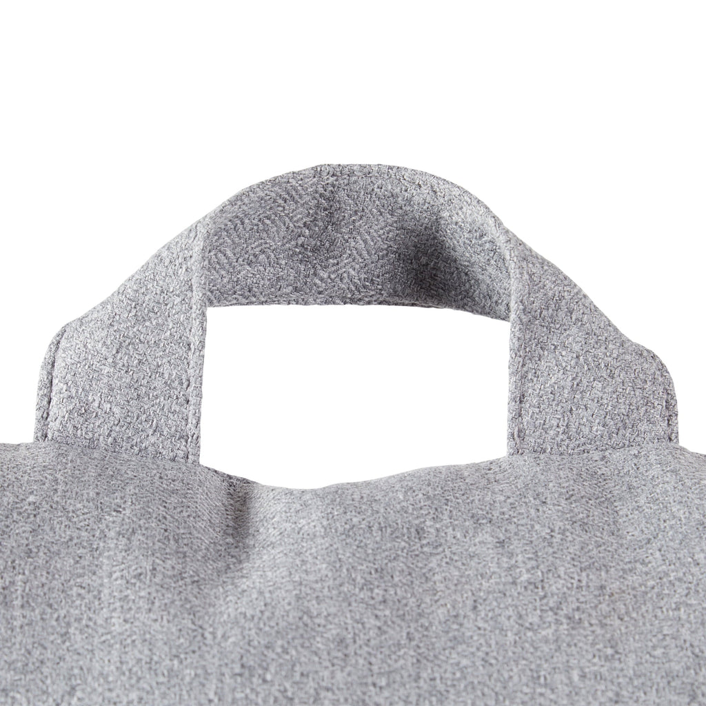 Ergonomic Memory Foam Jumbo Cement Gray Polyester Bed Rest Pillow - Ergonomic Memory Foam Pillow for Neck Pain Support Detail