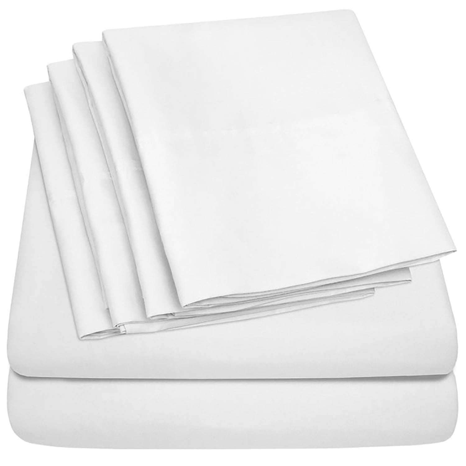 Wrinkle-Resistant Hotel Collection Rayon derived - 6 Piece, Queen, White - Luxury Bed Sheet Set with Deep Pockets Detail