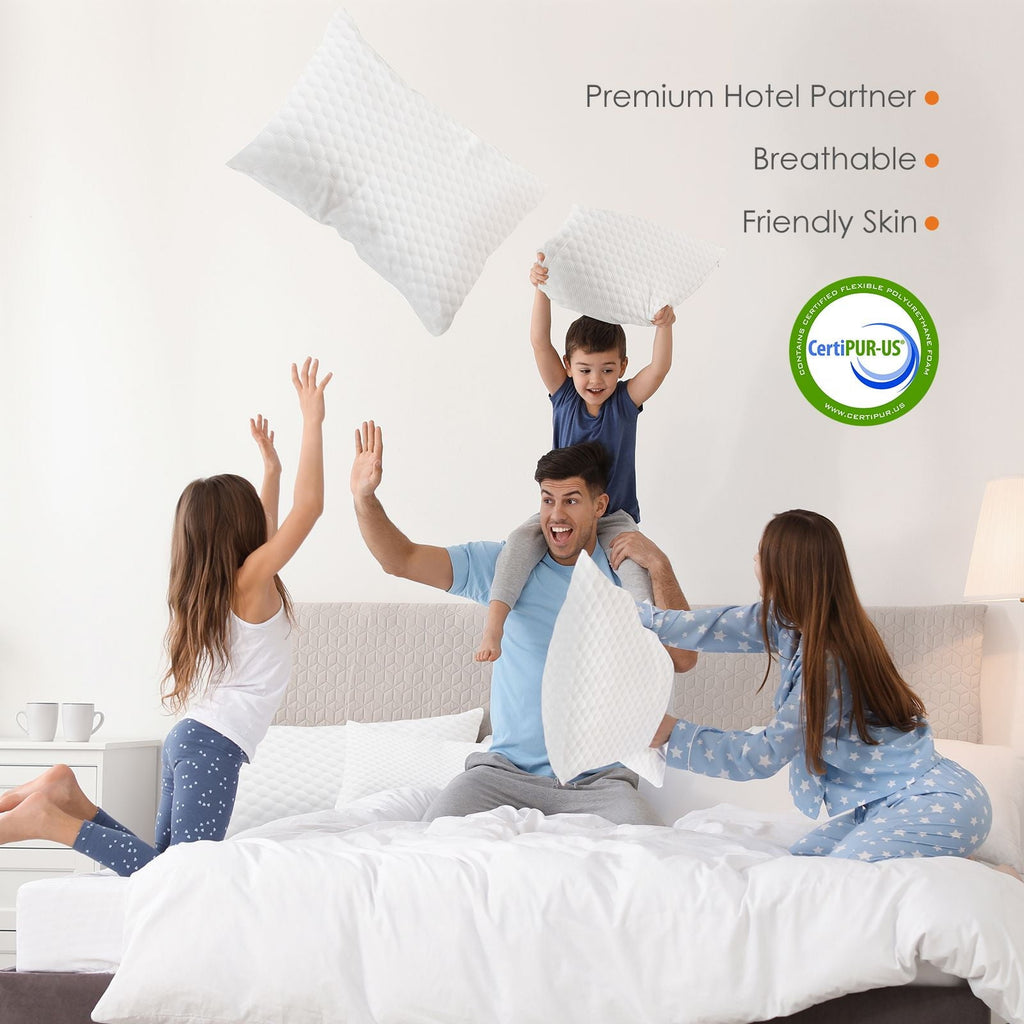Hotel Collection Memory Foam Pillow, Standard Size Pillows for Sleeping, Bed Pillow Soft and Comfortable, 1 Pack - Decorative Throw Pillow Cushion for Sofa & Bed Detail