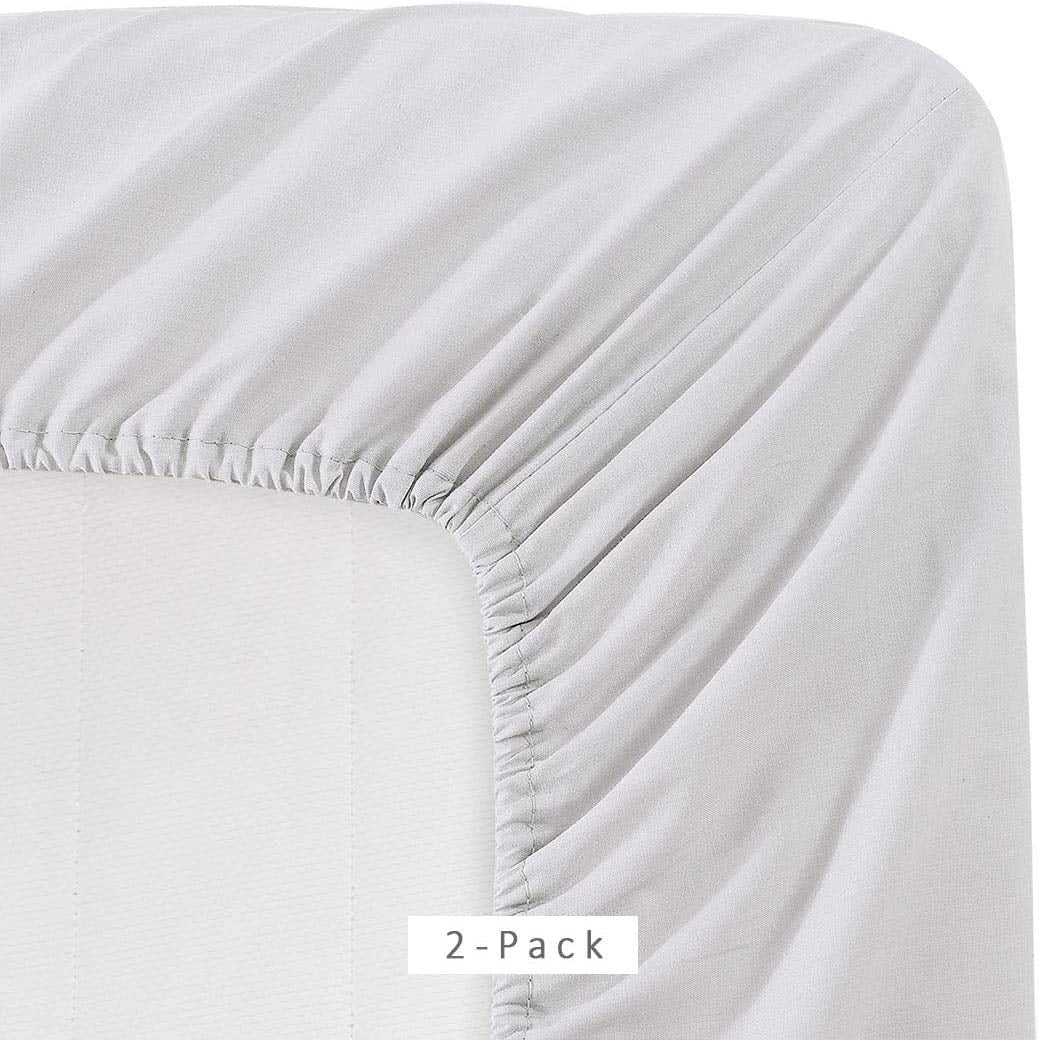 Ultra-Soft 2 Pack Fitted Hospital Bed Sheets with Elastic All Around for a Double Brushed Ultra Soft Breathable 100% Microfiber ... - Premium Ultra-Soft Pillowcase Pair for Sleeping Detail
