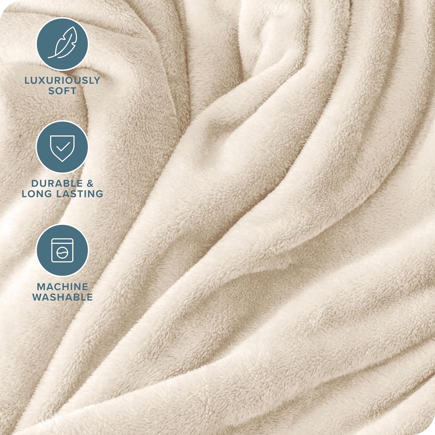 Cozy Fleece Throw Blanket, 50x60 inch Soft & Warm Blanket for Sleep Snap, Lightweight Reversible Bed Blankets and Cozy Throws for... - Super Soft Reversible Sherpa Flannel Blanket Detail