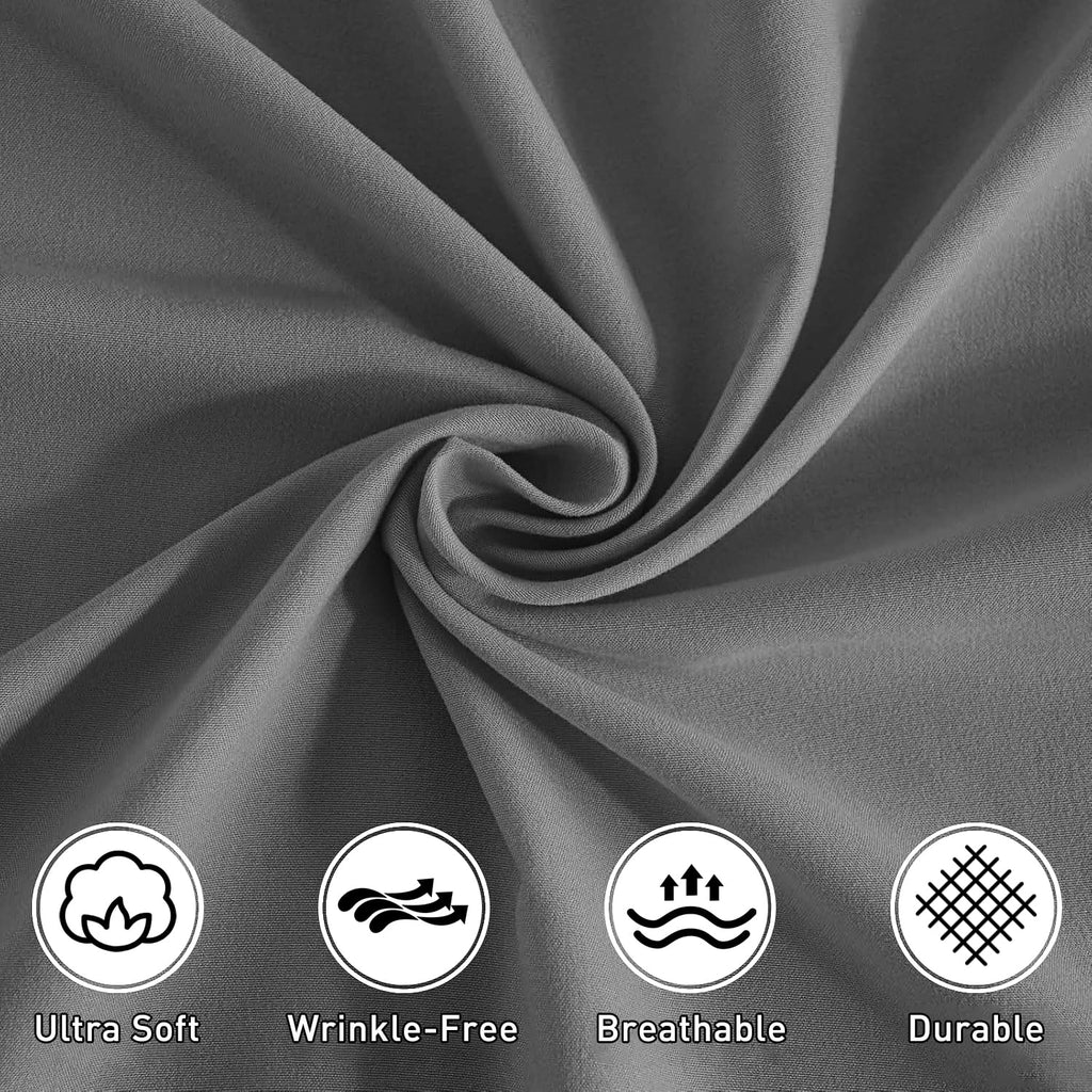 Wrinkle-Resistant Size, Microfiber Cooling , Breathable & Hypoallergenic 4 Pieces Luxury Soft Sheet Set, Mattress Fitted up... - Premium Ultra-Soft Pillowcase Pair for Sleeping Detail
