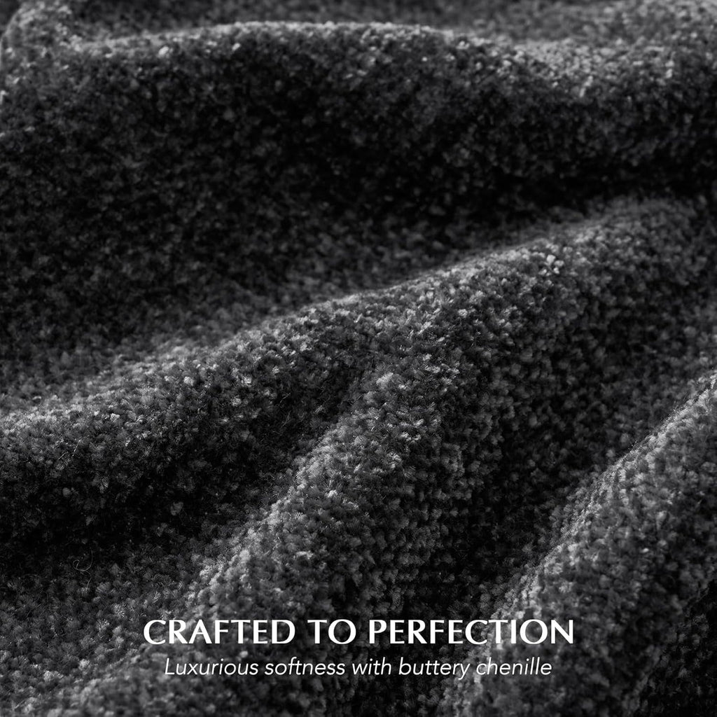 Lightweight Warm Soft Chenille Throw Blanket for Couch, Cozy Plush Fuzzy Decorative Chenille Knit Throw Blanket with Tassels, Lightwei... - Lightweight Plush Warm Blanket for All Seasons Detail