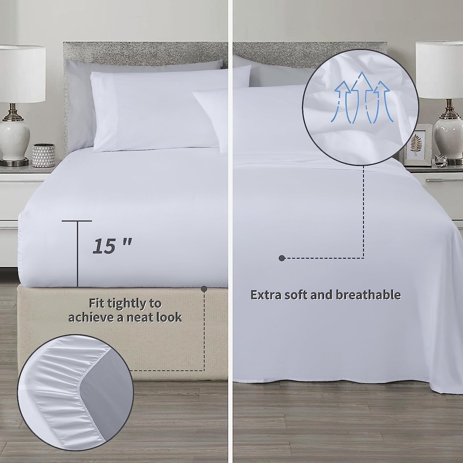 All-Season Bernard 7-Piece Full Bed in a Bag Comforter Set with Sheets, Lightweight Comforter Blue Black Gray Patchwork Quilted ... - Luxurious Quilted Duvet Cover Set Detail