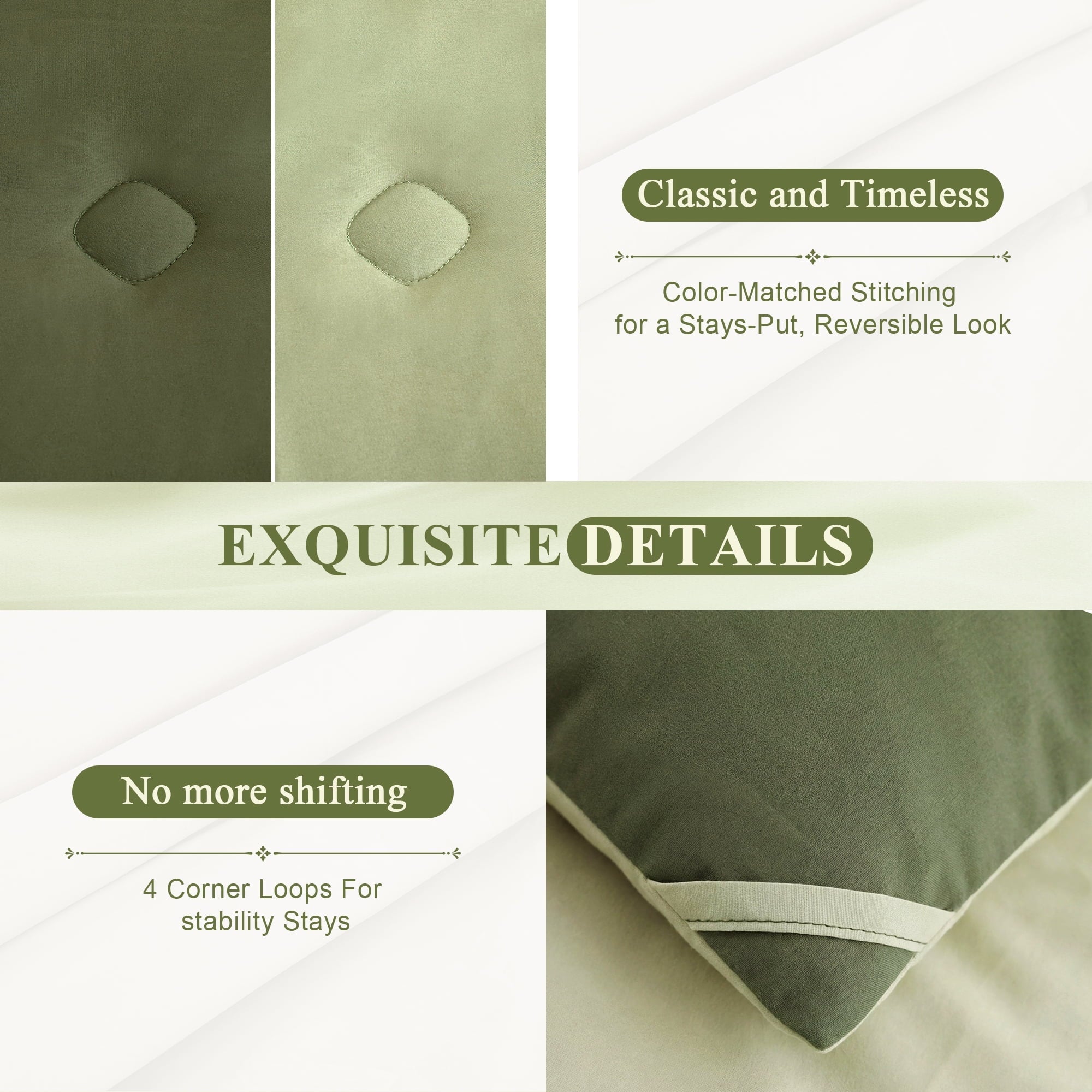 Heavyweight Warmth 7 Pieces Comforter Set Queen，Bed in A bag，All Seasons Bedding sets with Comforter,Fitted Sheet,Flat Sheet,Pillowcases... - All-Season Down Alternative Comforter Insert Detail