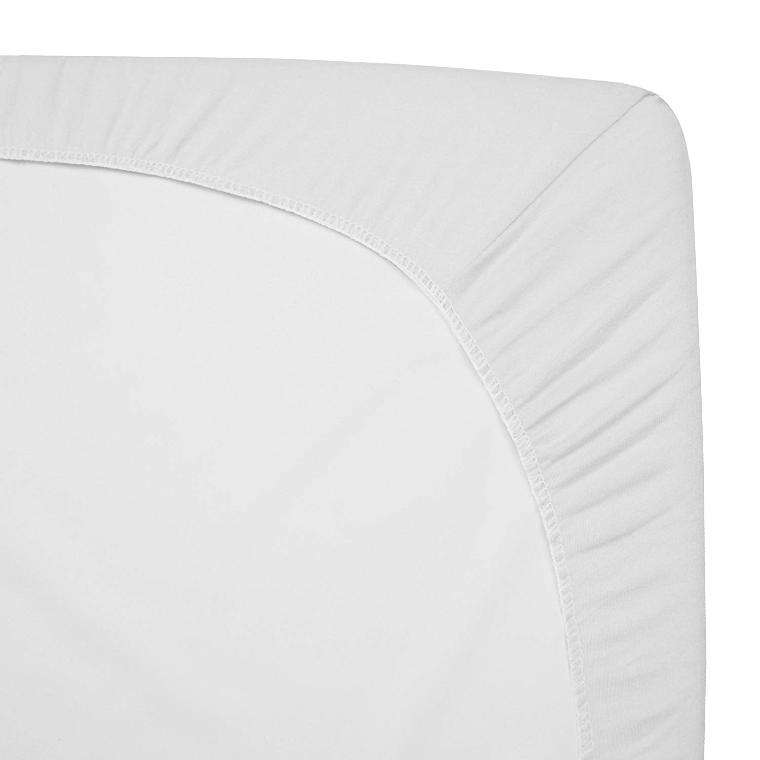 Wrinkle-Resistant TL Care 100% Natural Breathable Cotton Jersey Knit Fitted Bassinet Sheet, White, 15" x 33", Soft Breathable, for Boys... - Breathable Egyptian Cotton Flat & Fitted Sheets Detail