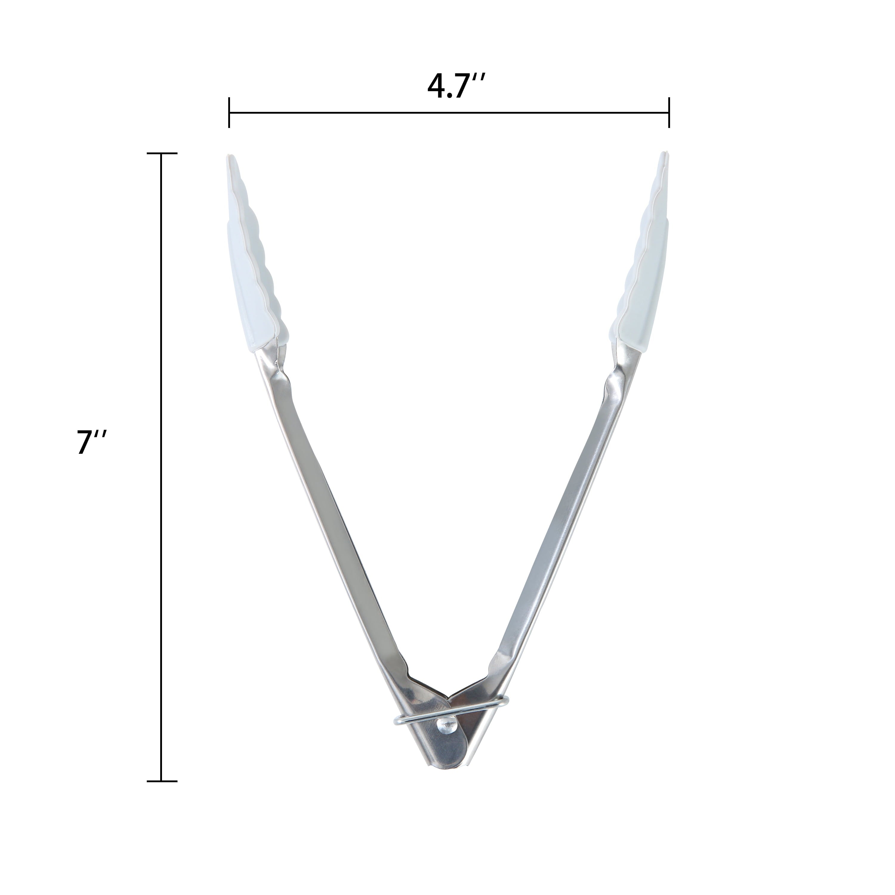 Heavy Duty Stainless Steel and Silicone Mini Food Tongs Grey - Professional Kitchen Tool for Culinary Enthusiasts Detail
