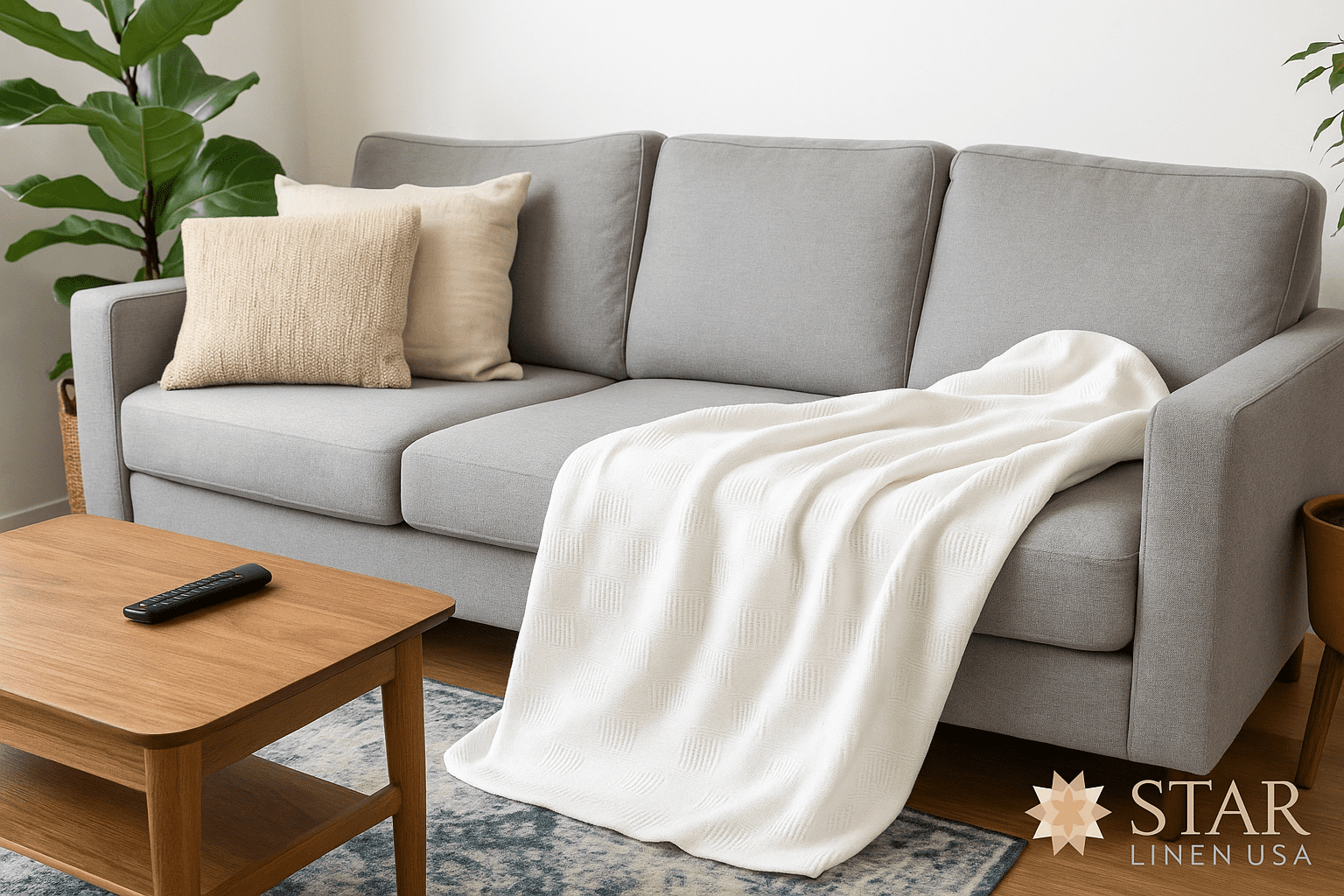 Reversible Sherpa Hospital Thermal Blanket Throw Snag Free | 100% Cotton | Twin 66"x90" | White (1) - Lightweight Plush Warm Blanket for All Seasons Detail