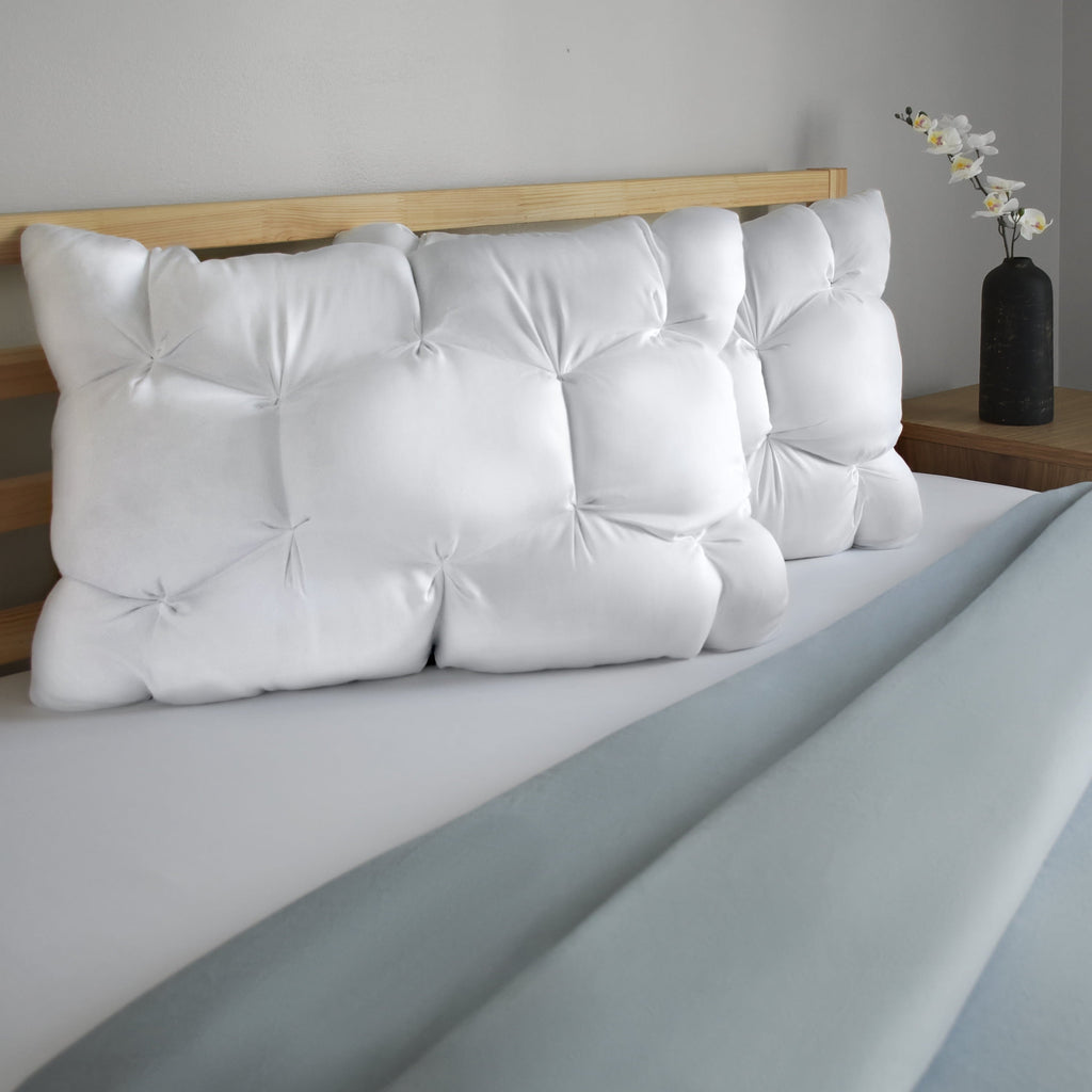 Orthopedic Support Down Alternative Cloud Luxe Bed Pillows, Standard/Queen - Adaptive Huggable Core (2 Pack) - Hotel Quality Plush Sleeping Pillows Detail