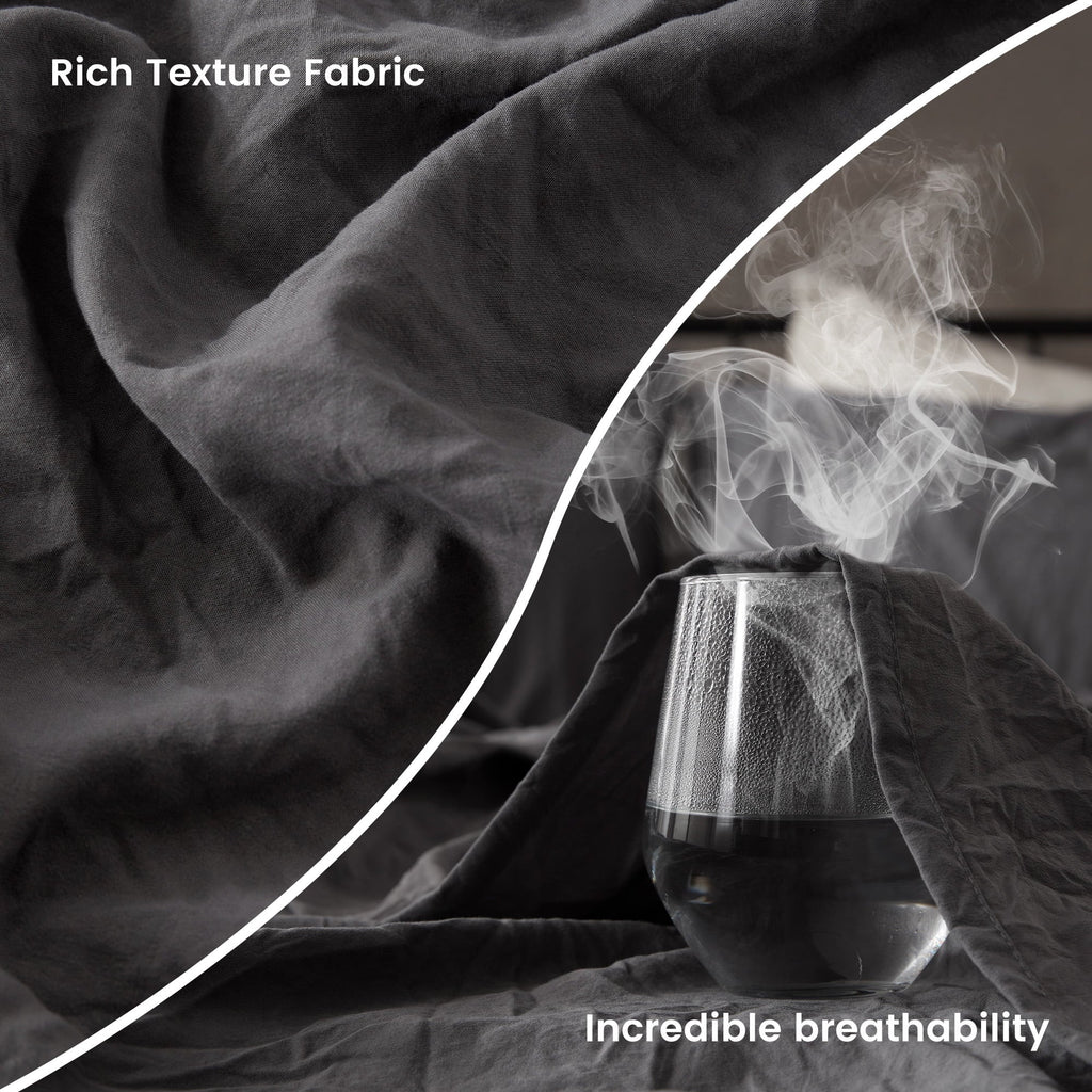 Breathable Luxury Bed Sheets - Full Size Bed Sheets - Washed Microfiber - 4 Piece Hotel Luxury Bedding Sheets with Fitted Sheet, Flat S... - Luxury Bed Sheet Set with Deep Pockets Detail