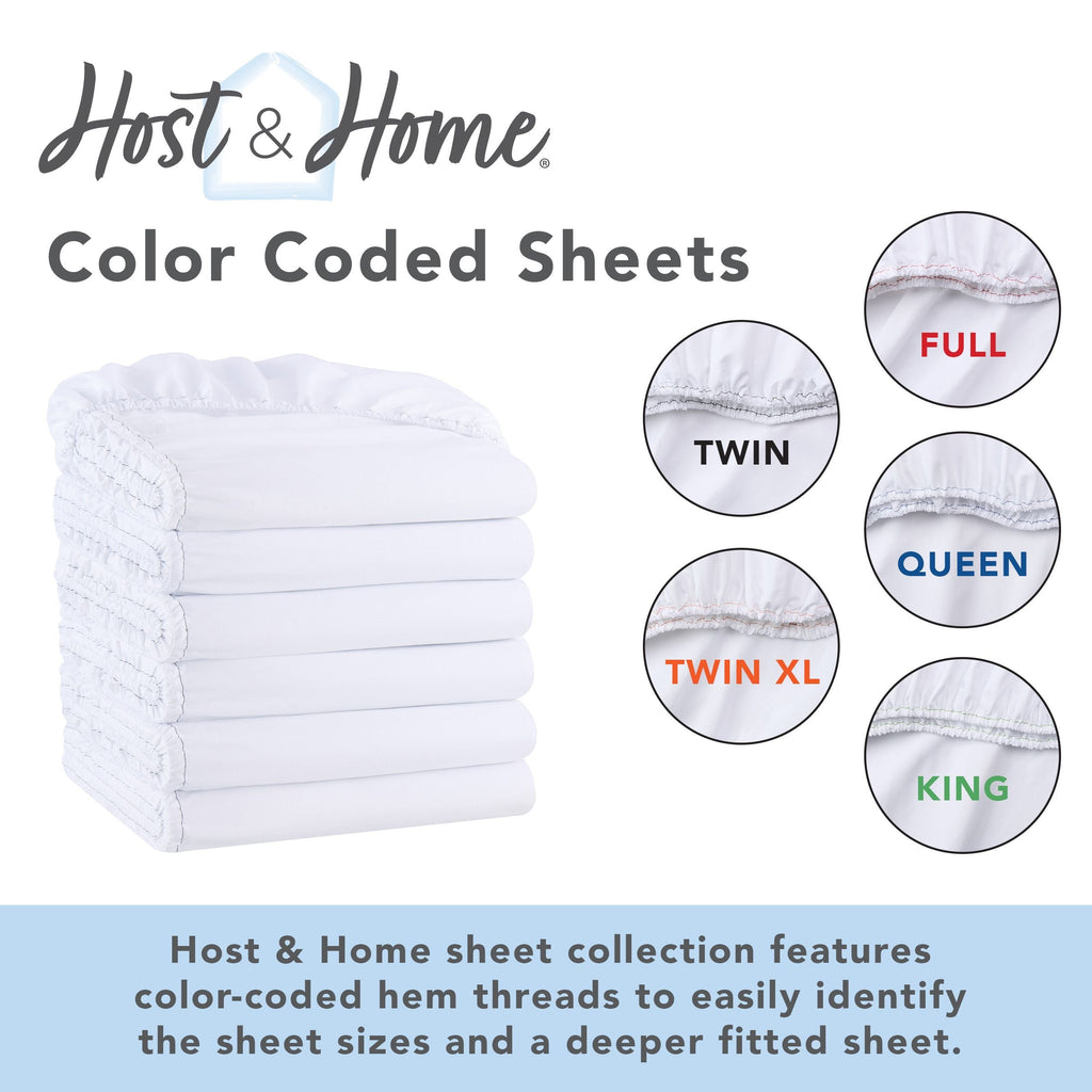 Premium Egyptian Cotton Brushed Microfiber Fitted Sheets - Bedding Essentials - Full - (6 Pack) Ivory - Cooling Hotel Quality Bedding Sheets and Pillowcases Detail