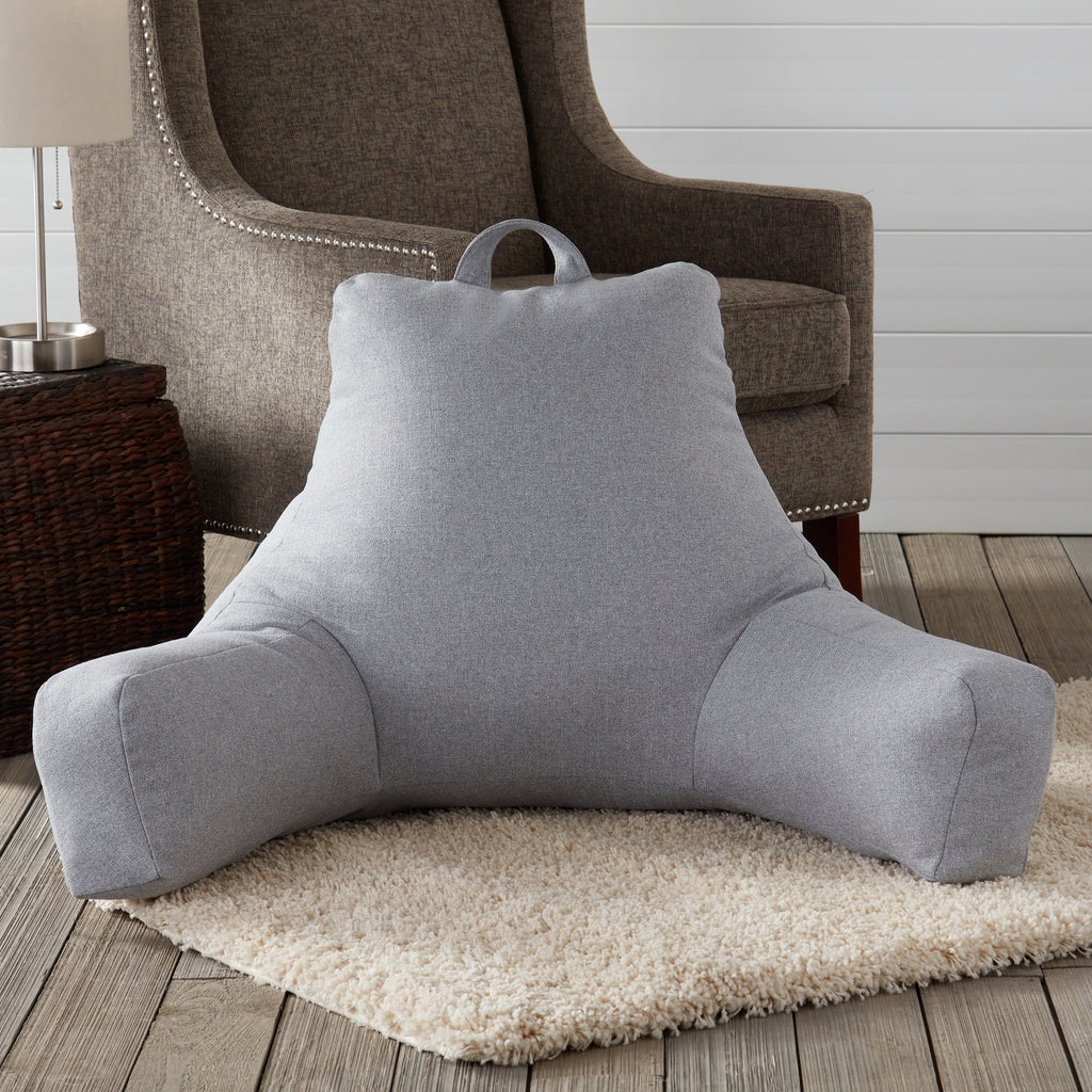 Ergonomic Memory Foam Jumbo Cement Gray Polyester Bed Rest Pillow - Ergonomic Memory Foam Pillow for Neck Pain Support Detail