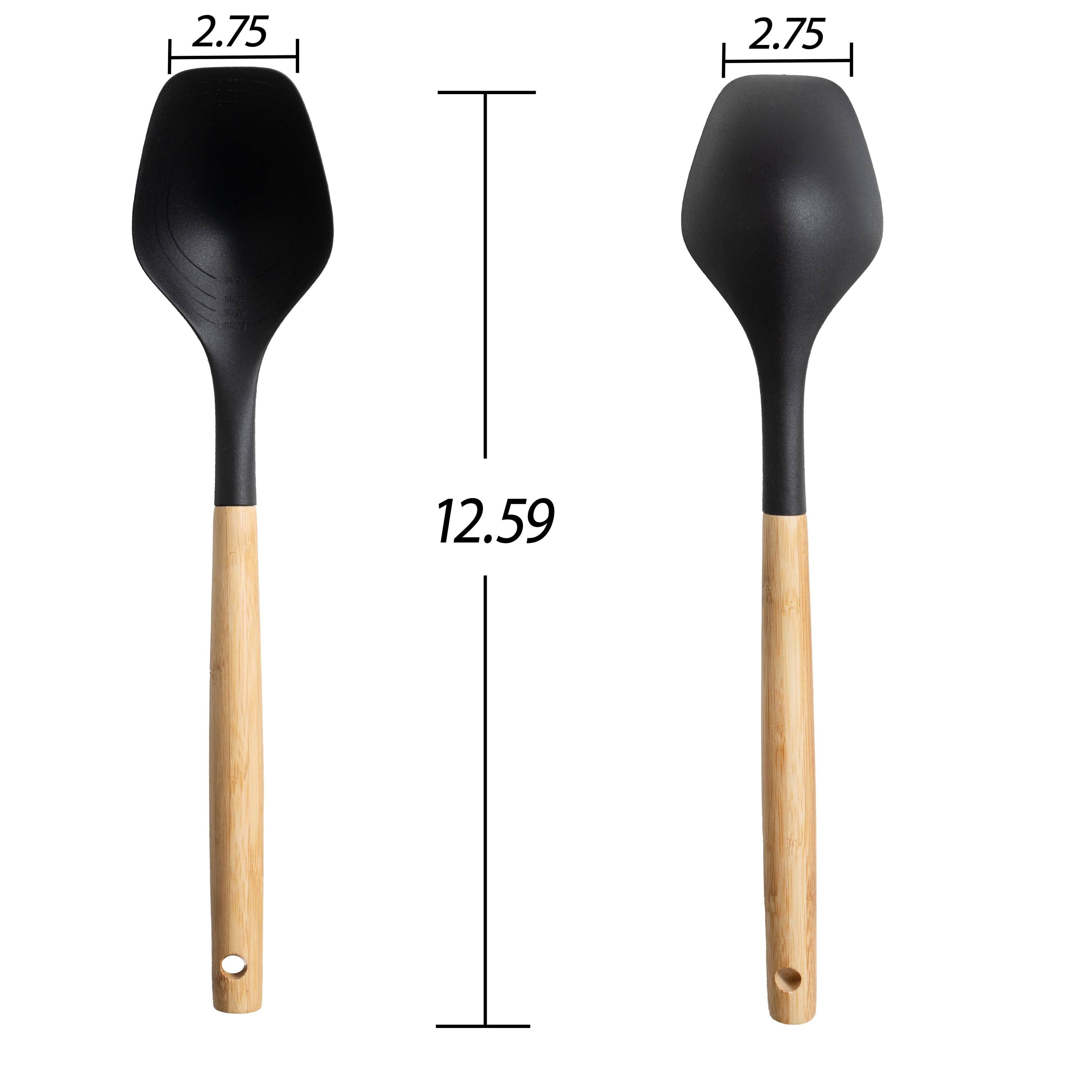 Professional Grade with Bamboo Handle, Ideal for Cooking , 13in L - Professional Kitchen Tool for Culinary Enthusiasts Detail