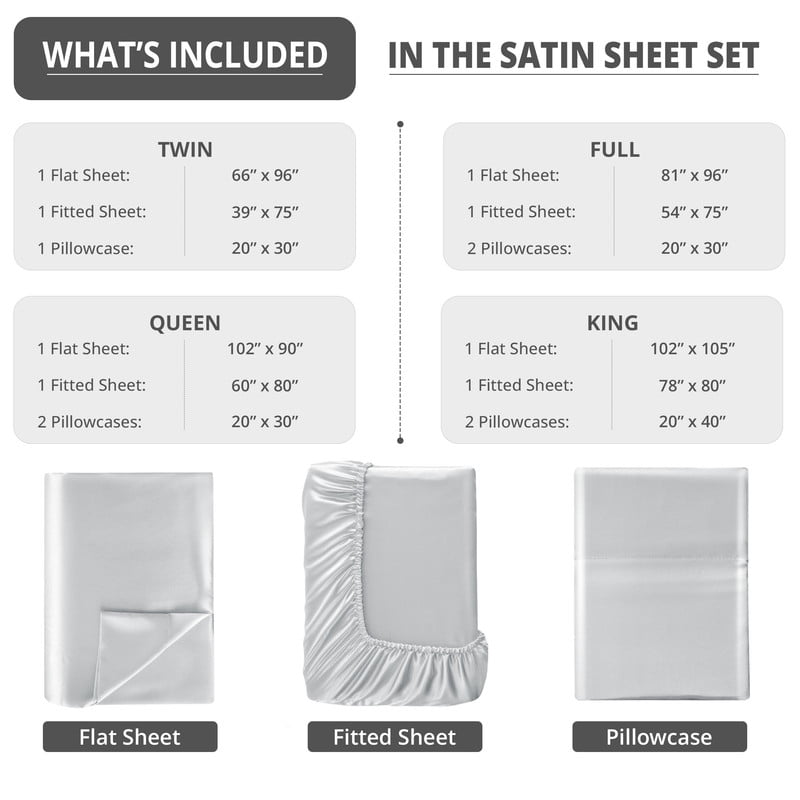 Ultra-Soft Lux Decor Luxury Satin Sheets King Size - 4 Piece Cooling Bed Sheet Set, Silky Soft & Smooth, Deep Pockets up to 15",... - Luxury Bed Sheet Set with Deep Pockets Detail