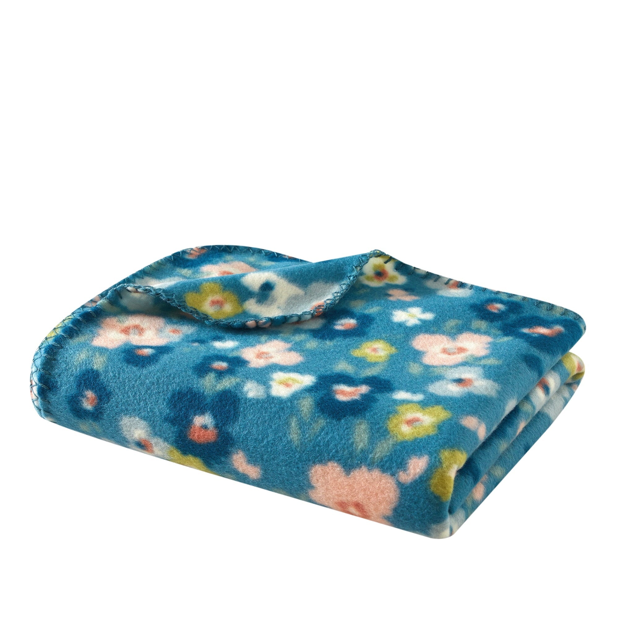 Cozy Fleece Cozy Fleece Throw Blanket Delightful Floral 50" x 60", All Ages - Super Soft Reversible Sherpa Flannel Blanket Detail