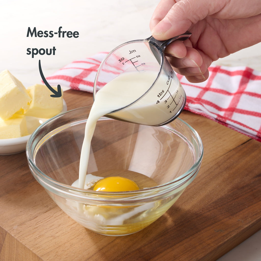 Time-Saving 1/4C Plastic Mini Measuring Cup, Black/Transparent - Multi-Functional Manual Food Chopper & Slicer Detail