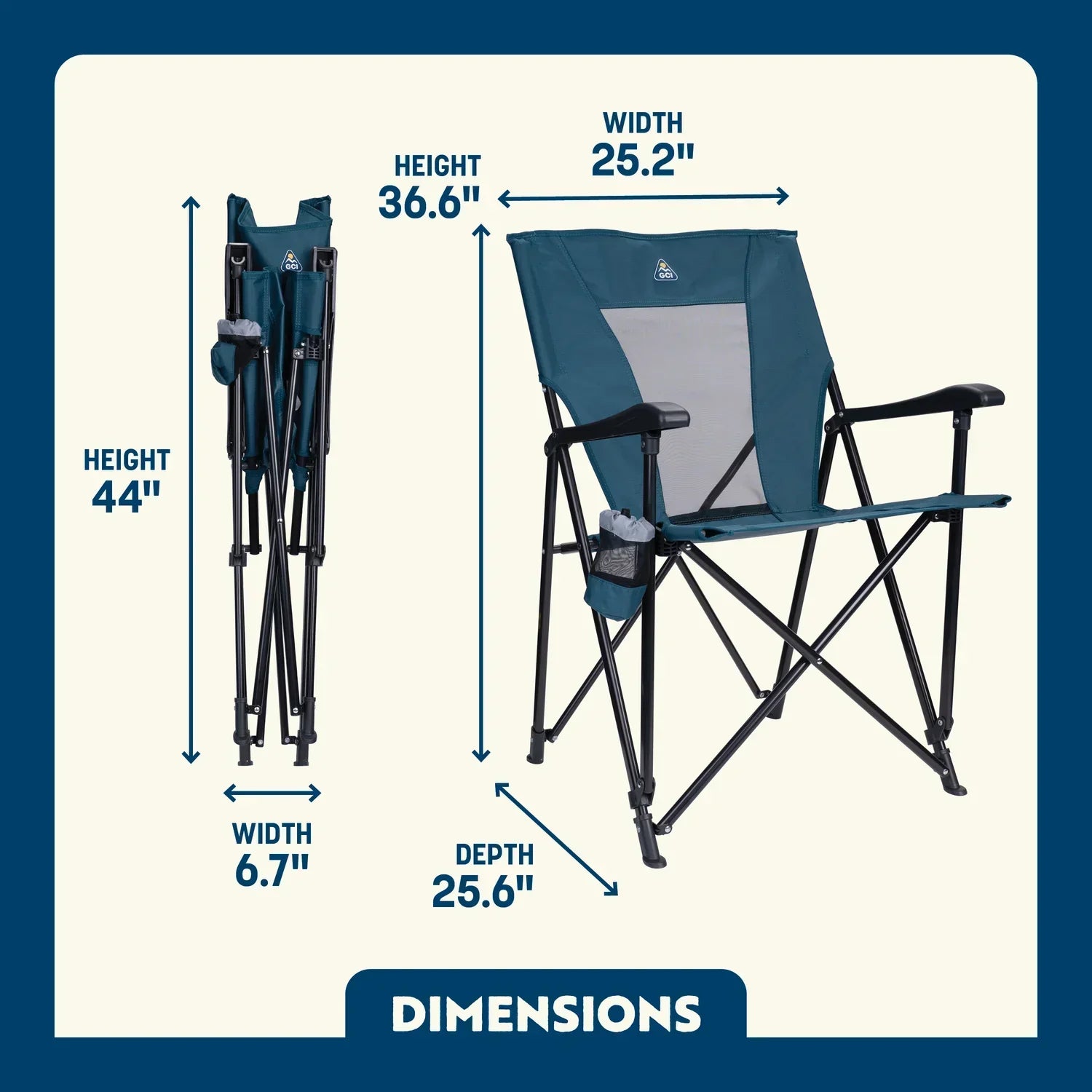 Micro-Folding Eazy Chair - Choice 976 - Premium Slim-Fold Compact Chair with Messenger Bag Detail