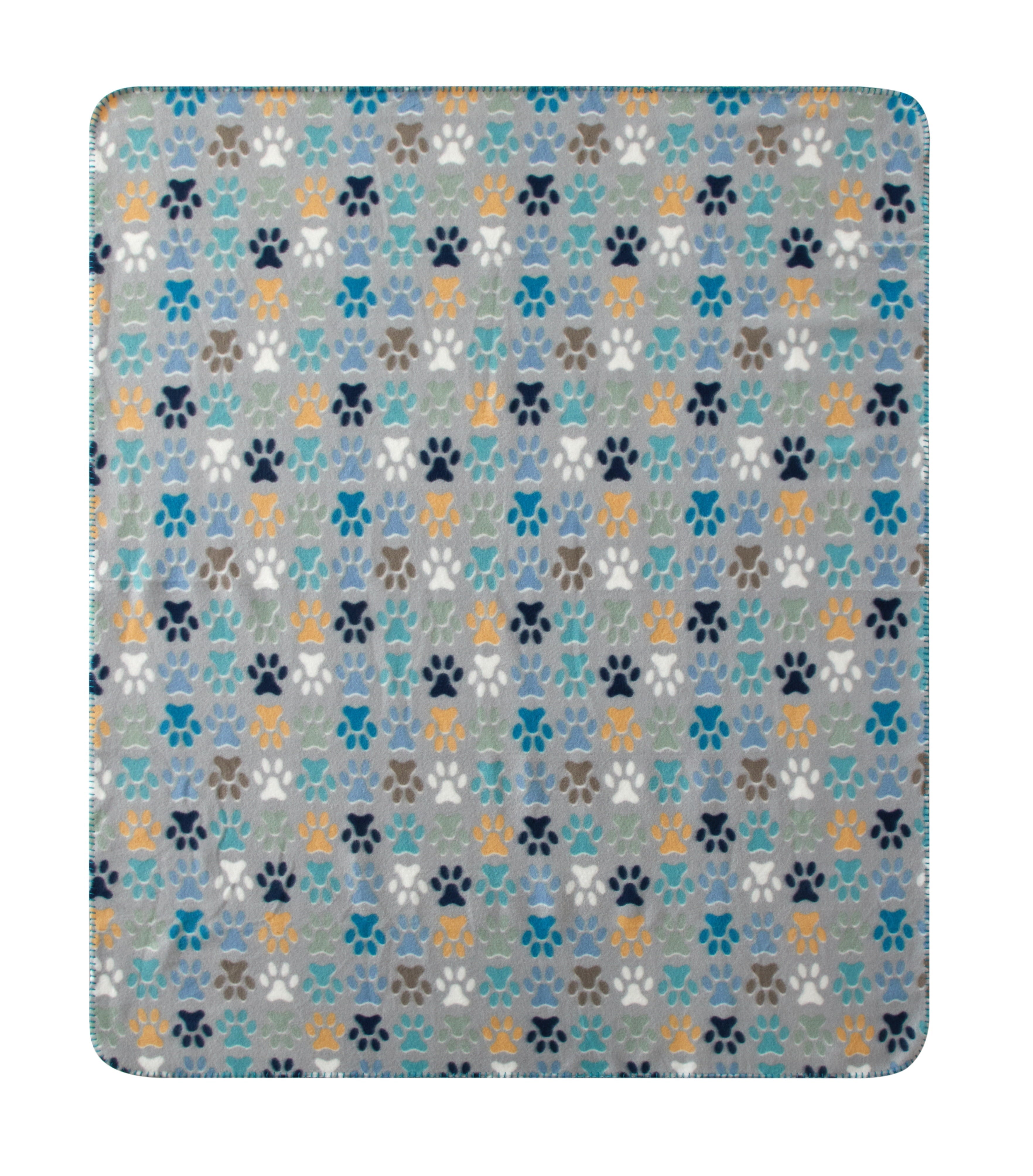 Cozy Fleece Cozy Fleece Throw Blanket, Gray Paw 50" x 60", All Ages - Lightweight Plush Warm Blanket for All Seasons Detail