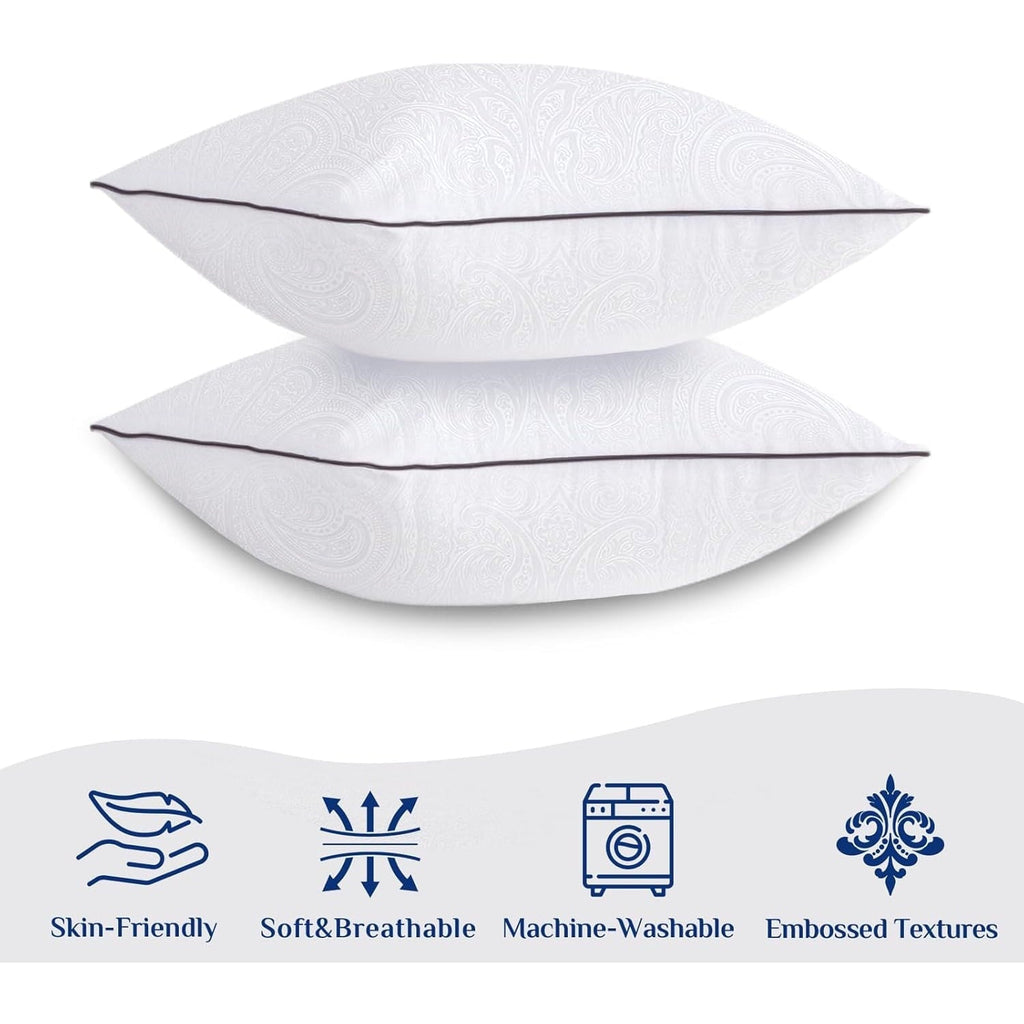 Orthopedic Support for Sleeping, Soft and Supportive Throw for Couch, Bed and Sofa, Down Alternative Pillow, 26x26 Inches - Decorative Throw Pillow Cushion for Sofa & Bed Detail