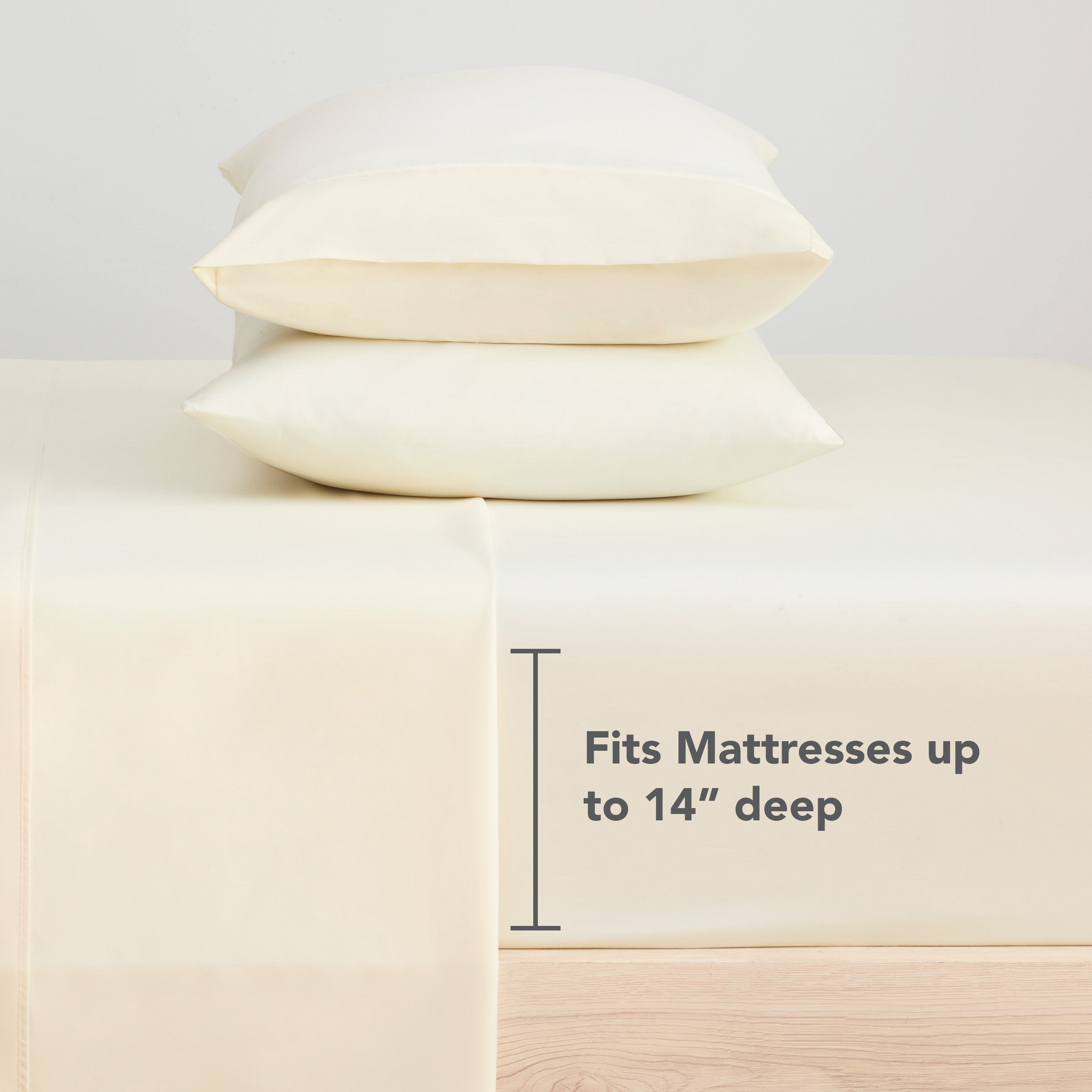 Premium Egyptian Cotton Brushed Microfiber Fitted Sheets - Bedding Essentials - Full - (6 Pack) Ivory - Cooling Hotel Quality Bedding Sheets and Pillowcases Detail