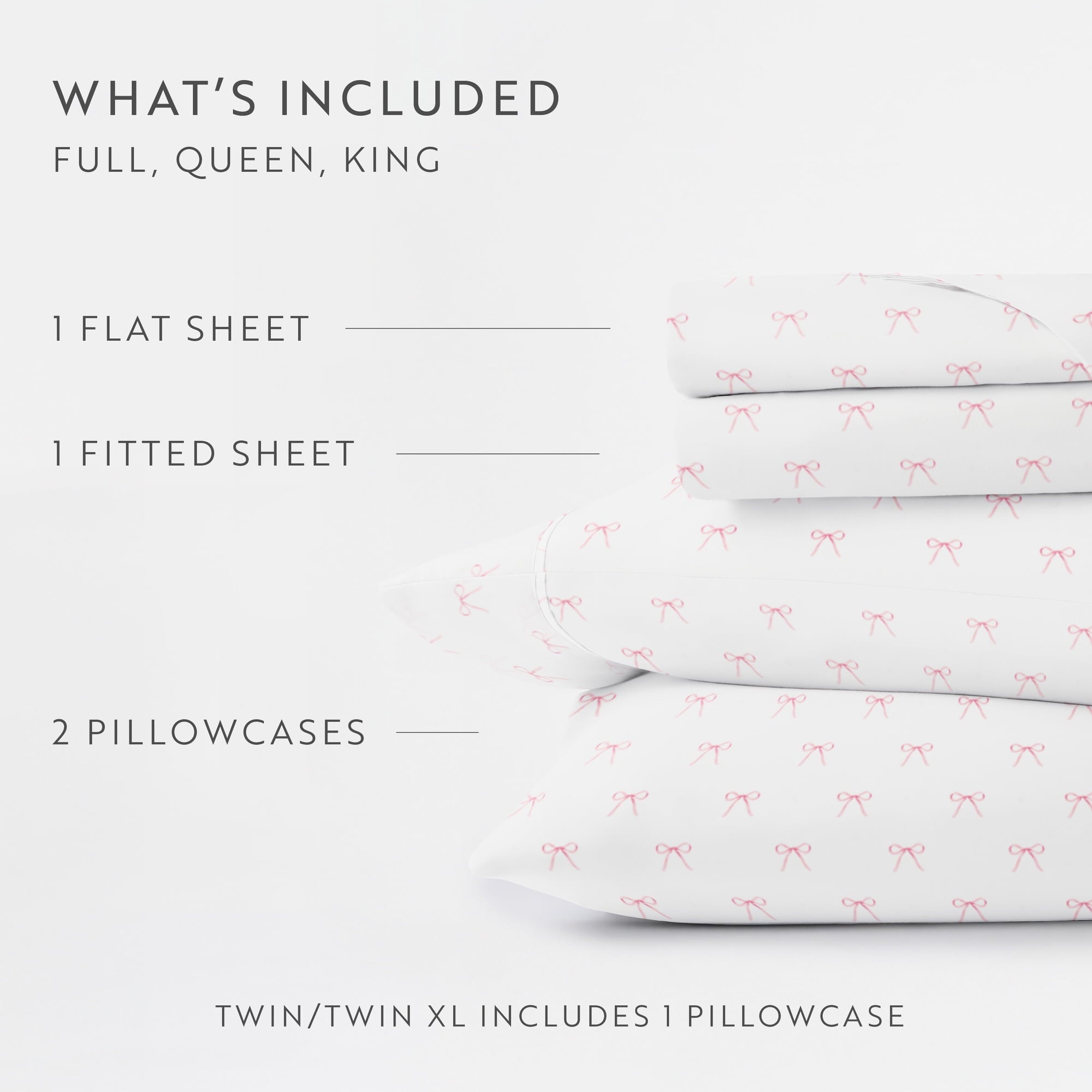 Cooling Sateen 3 Piece Ditsy Pattern Microfiber Bed Sheets, Pink Bows, Twin-XL - Cooling Hotel Quality Bedding Sheets and Pillowcases Detail