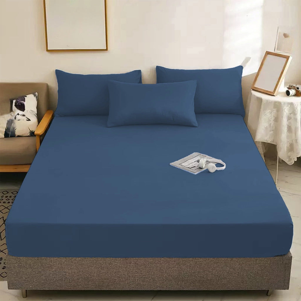 Breathable Luxury Egyptian Cotton Fitted Sheet Queen Size - 400 Thread Count Queen Size Fitted Sheet Only, Extra Soft, Cooling, 15" Dee... - Cooling Hotel Quality Bedding Sheets and Pillowcases Detail