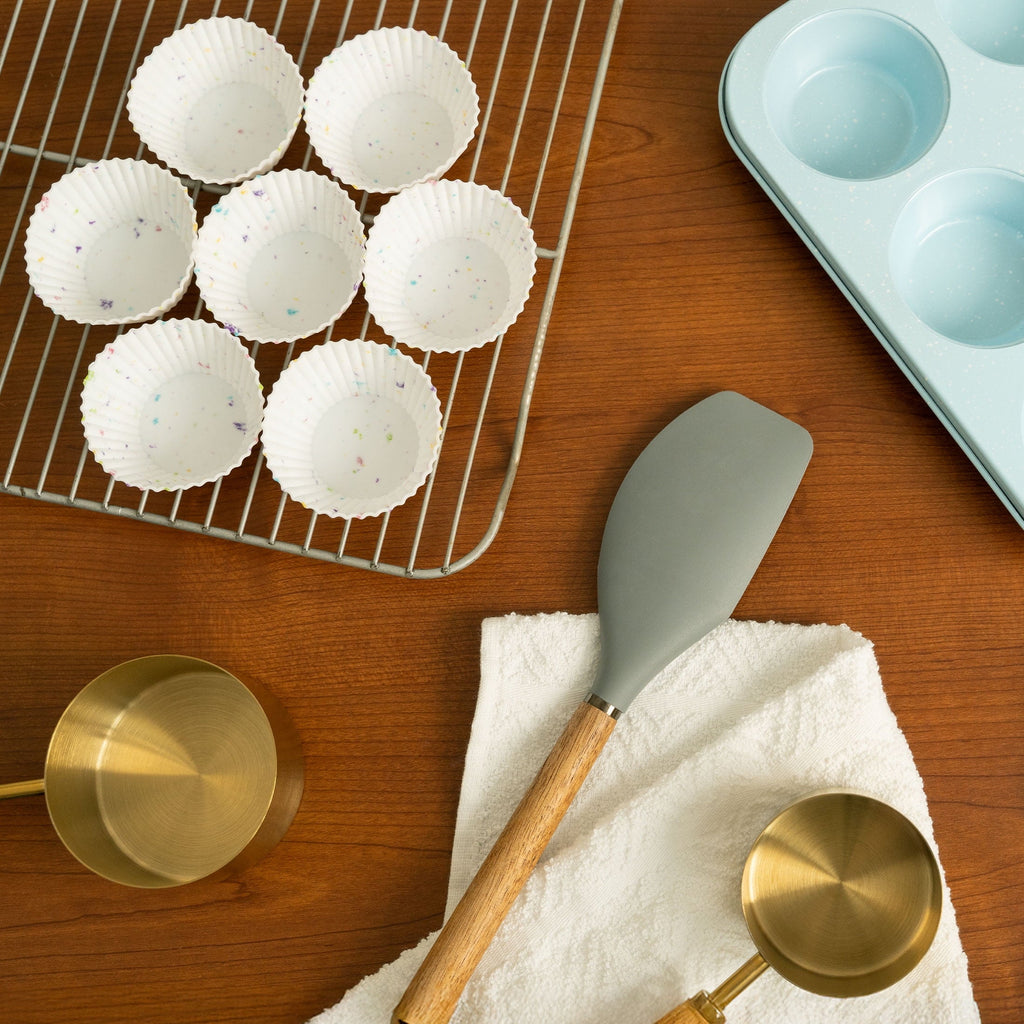 Time-Saving Reusable Non-Stick Silicone Baking Cups (12 Pack) - Standard Size - Confetti - Innovative Kitchen Helper for Modern Cooking Detail