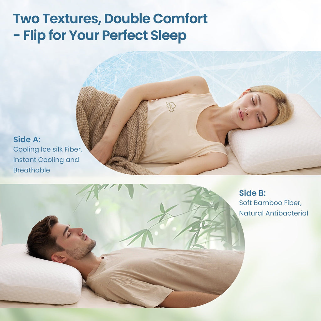 Ergonomic Memory Foam Gel Memory Foam Pillow for Bed, Adjustable Height Bed Pillow with 0.8" Removable Insert, Ergonomic Neck Support for S... - Ergonomic Memory Foam Pillow for Neck Pain Support Detail