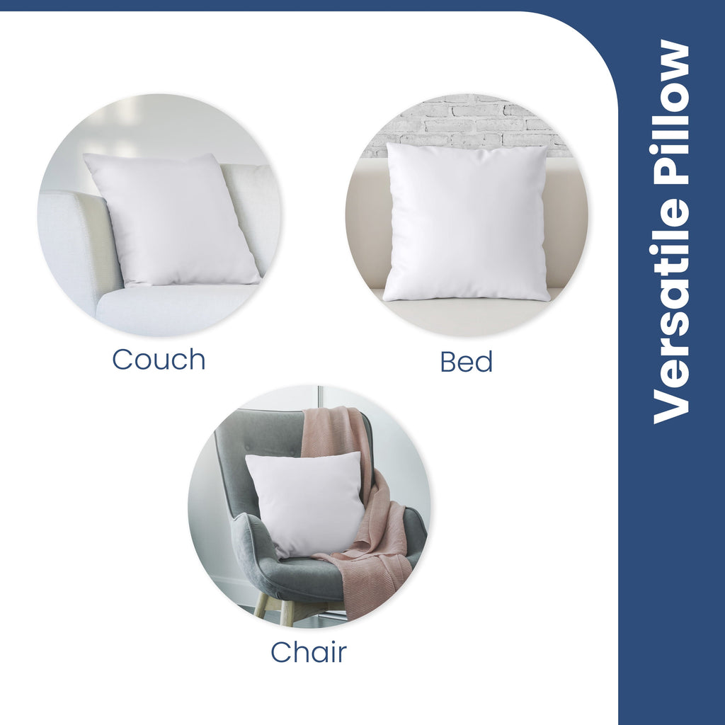 Fluffy Shredded Down Alternative White Euro Pillow Insert 26x26 – Soft & Durable - Ergonomic Memory Foam Pillow for Neck Pain Support Detail