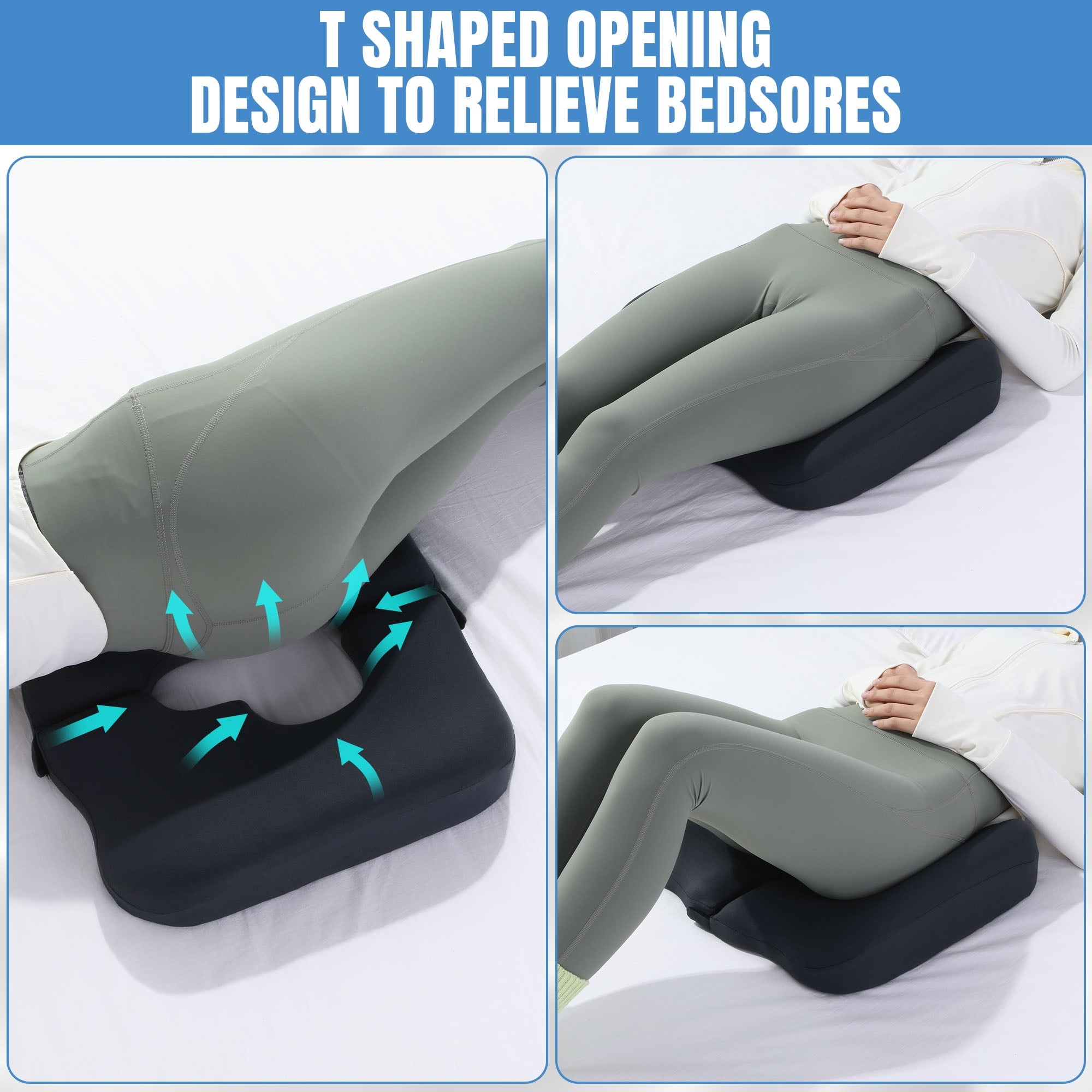 Fluffy Shredded Memory Foam Bed Sore Cushions for Butt, Bedsore Pressure Relief Pillow for Sleeping and Sitting,Cushion for Bed Sores... - Hotel Quality Plush Sleeping Pillows Detail
