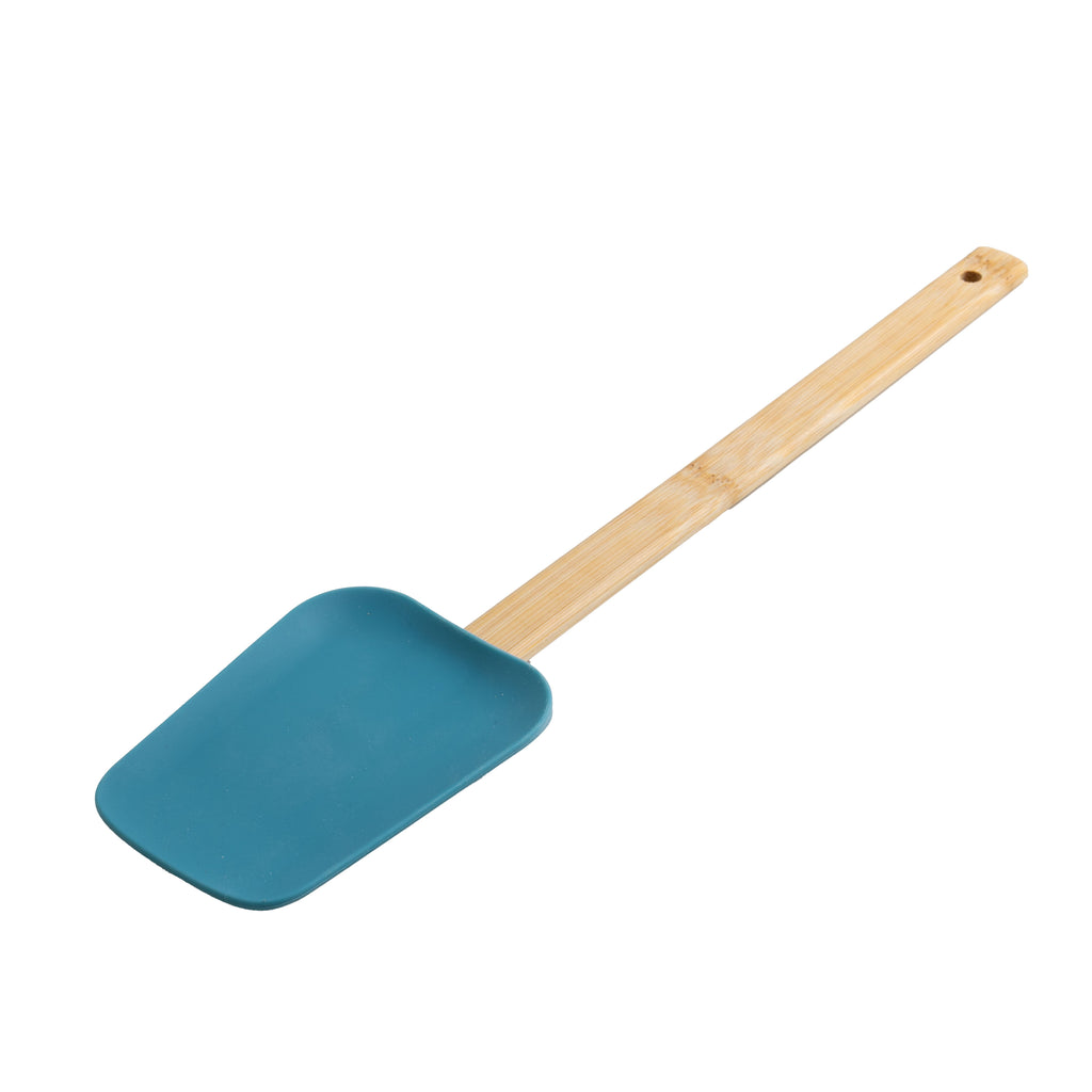Heat-Resistant 9-Piece Bamboo Gadgets Kitchen and Cooking Utensil Sets, Blue - Durable Turner & Ladle Utensil Set for Home Chefs Detail