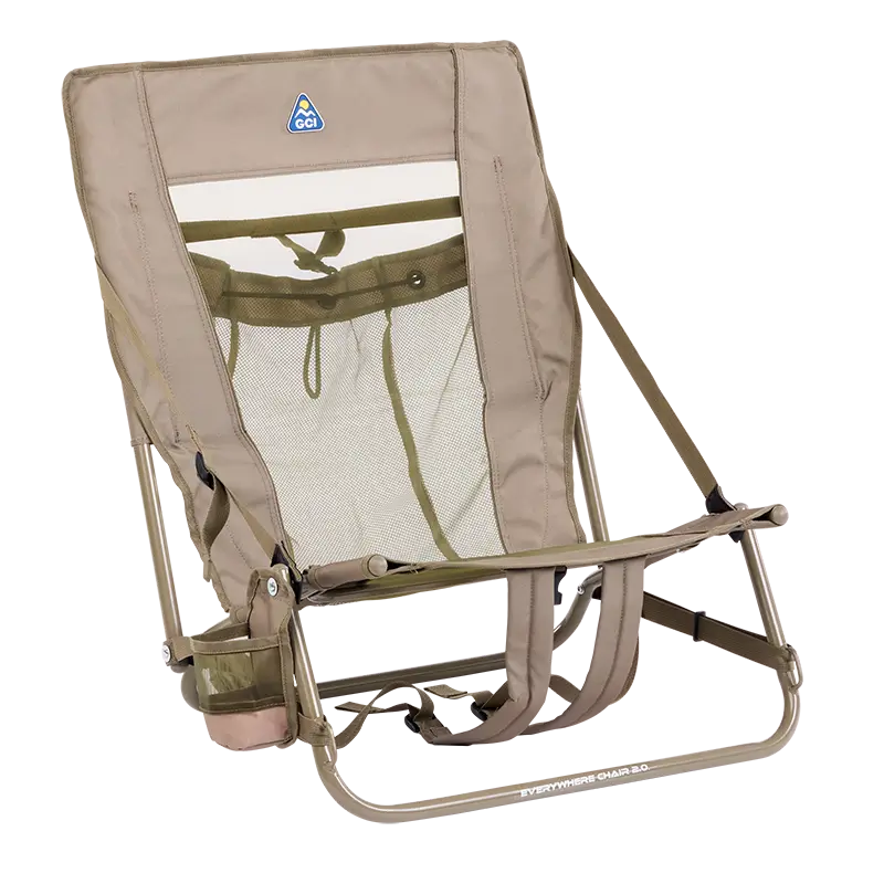 Low-Profile Everywhere Chair 2 - Choice 656 - Portable Heavy-Duty Low Boy Chair for Ocean Side - Aged Fatigue