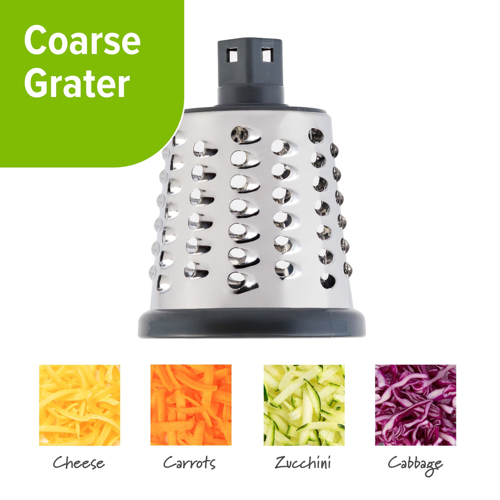 Time-Saving Manual Rotary Grater & Slicer - Premium Stainless Steel Garlic Presser & Peeler Detail