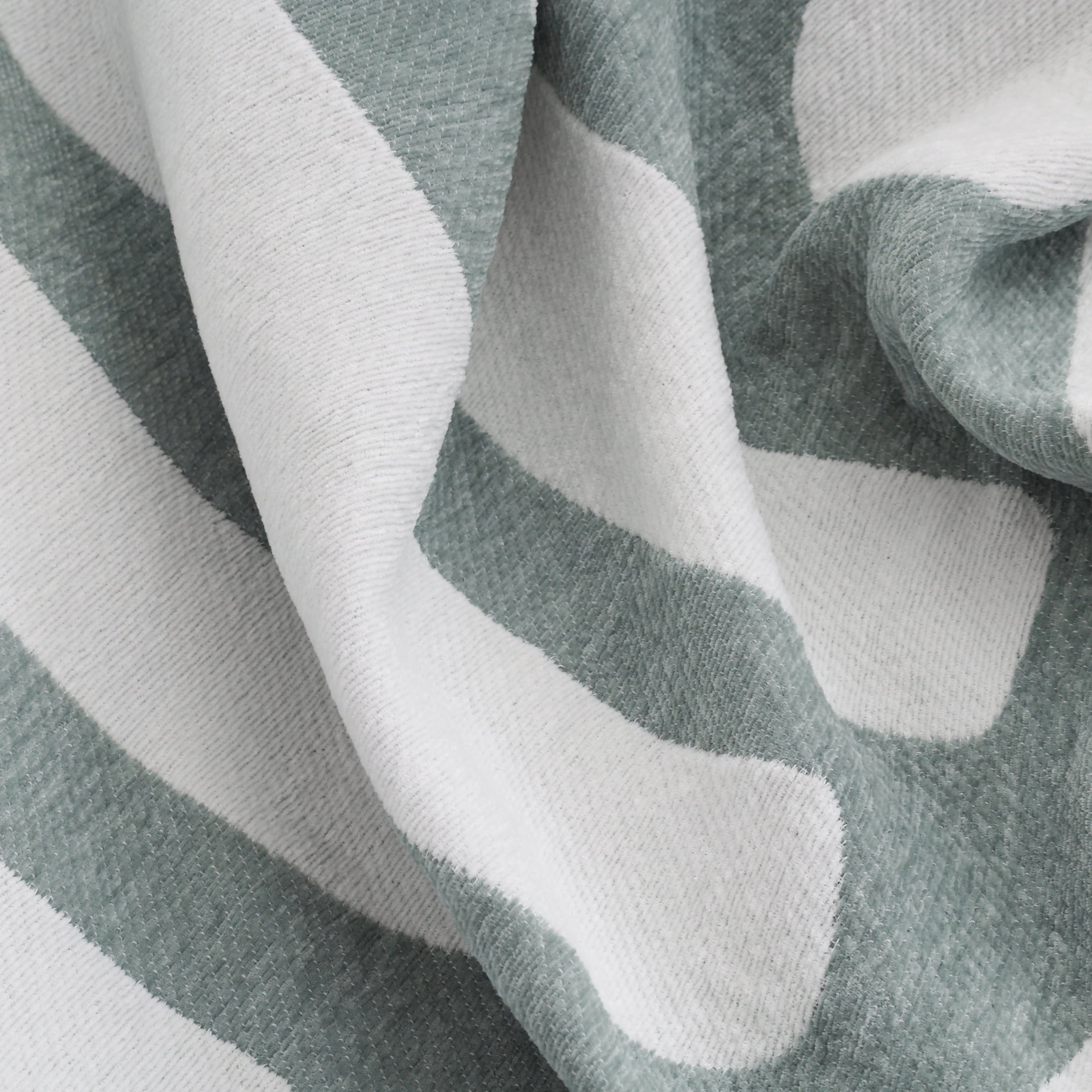 Cozy Fleece Chenille Jacquard Soft Throw Blanket, Soft Sea - Cozy Fleece Throw Blanket for Couch & Bed Detail