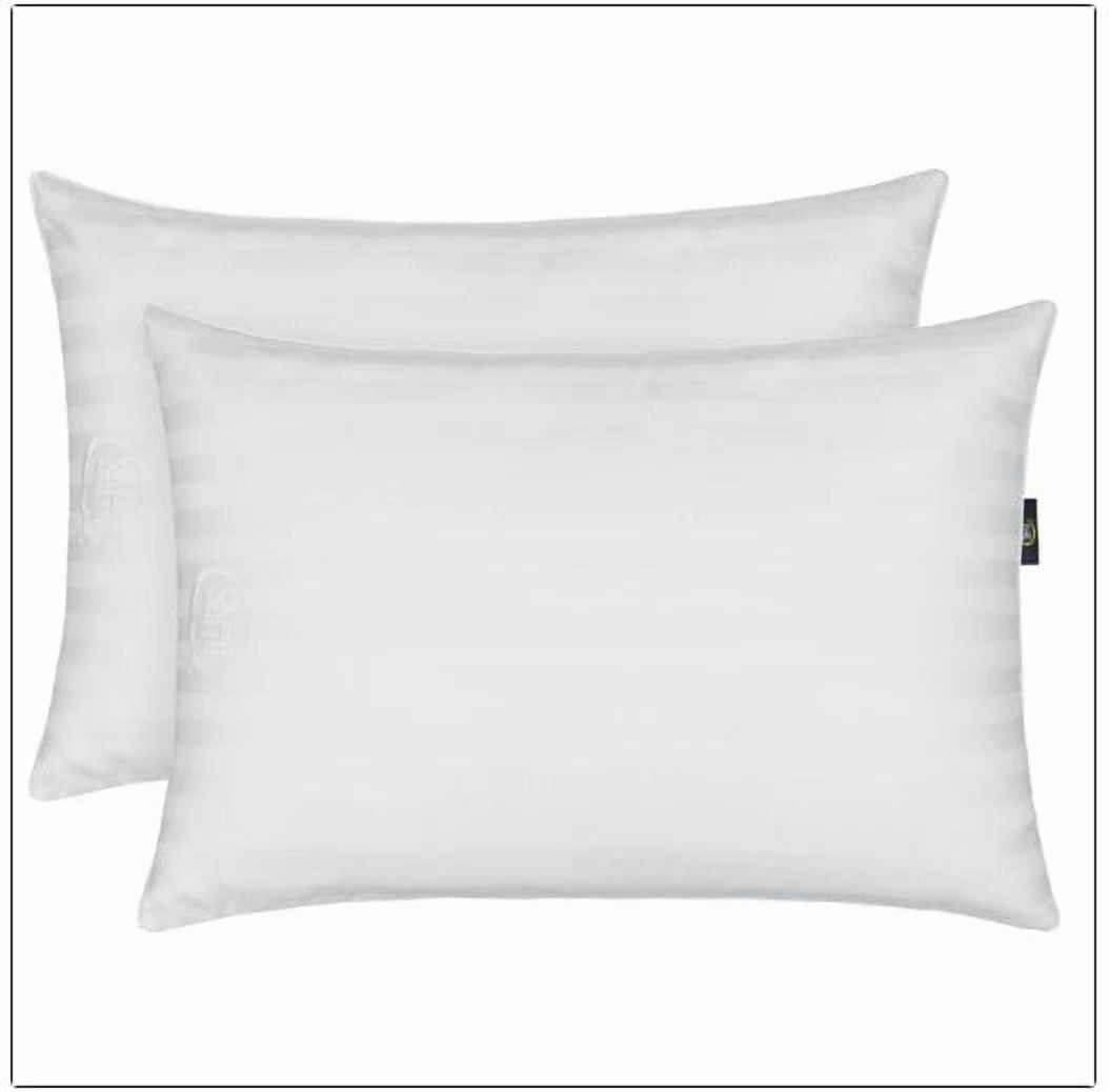 Decorative Plump Comfy Sleep Bed Pillow Queen Size, Pack of 2 - Hotel Quality Plush Sleeping Pillows Detail