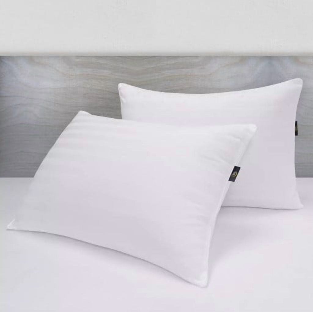 Decorative Plump Comfy Sleep Bed Pillow Queen Size, Pack of 2 - Hotel Quality Plush Sleeping Pillows Detail
