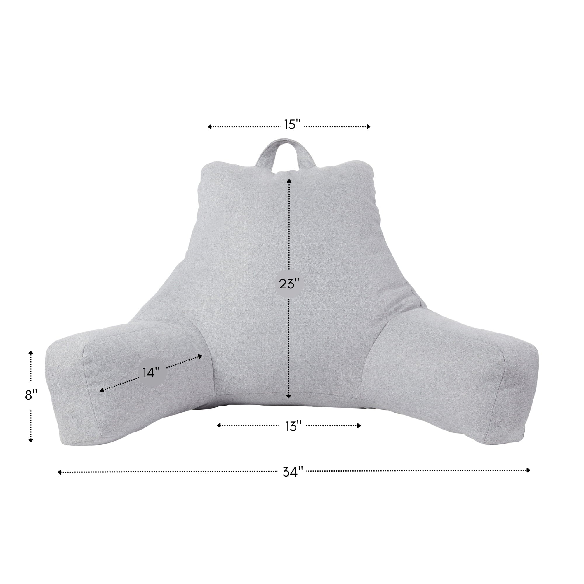 Ergonomic Memory Foam Jumbo Cement Gray Polyester Bed Rest Pillow - Ergonomic Memory Foam Pillow for Neck Pain Support Detail
