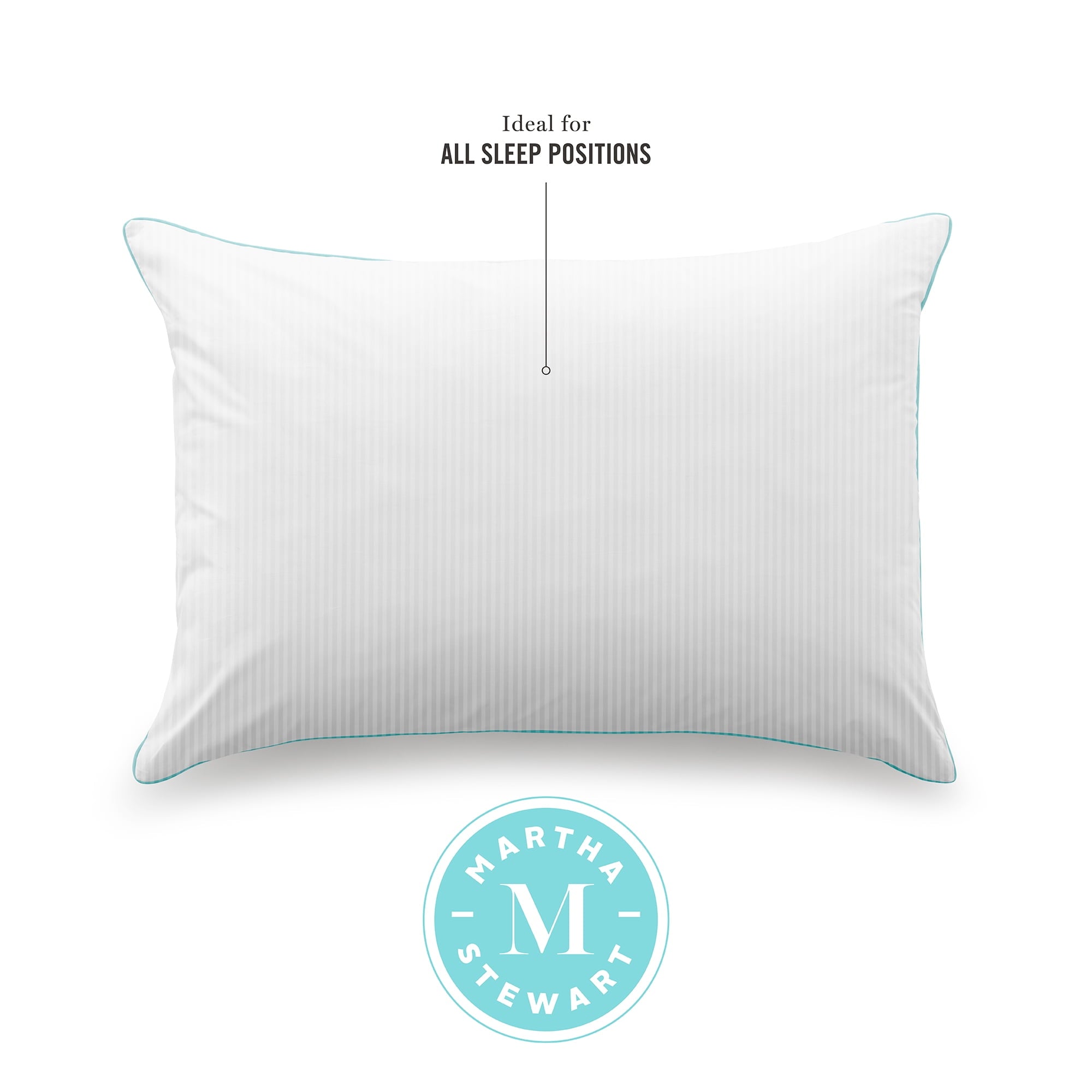 Ergonomic Memory Foam Classic Stripe Bed Pillows Standard / Queen Size Set Of 2, Enhanced Loft Plush Pillow for All Sleep Positions, 20" x ... - Orthopedic Shredded Foam Bed Pillow Set Detail