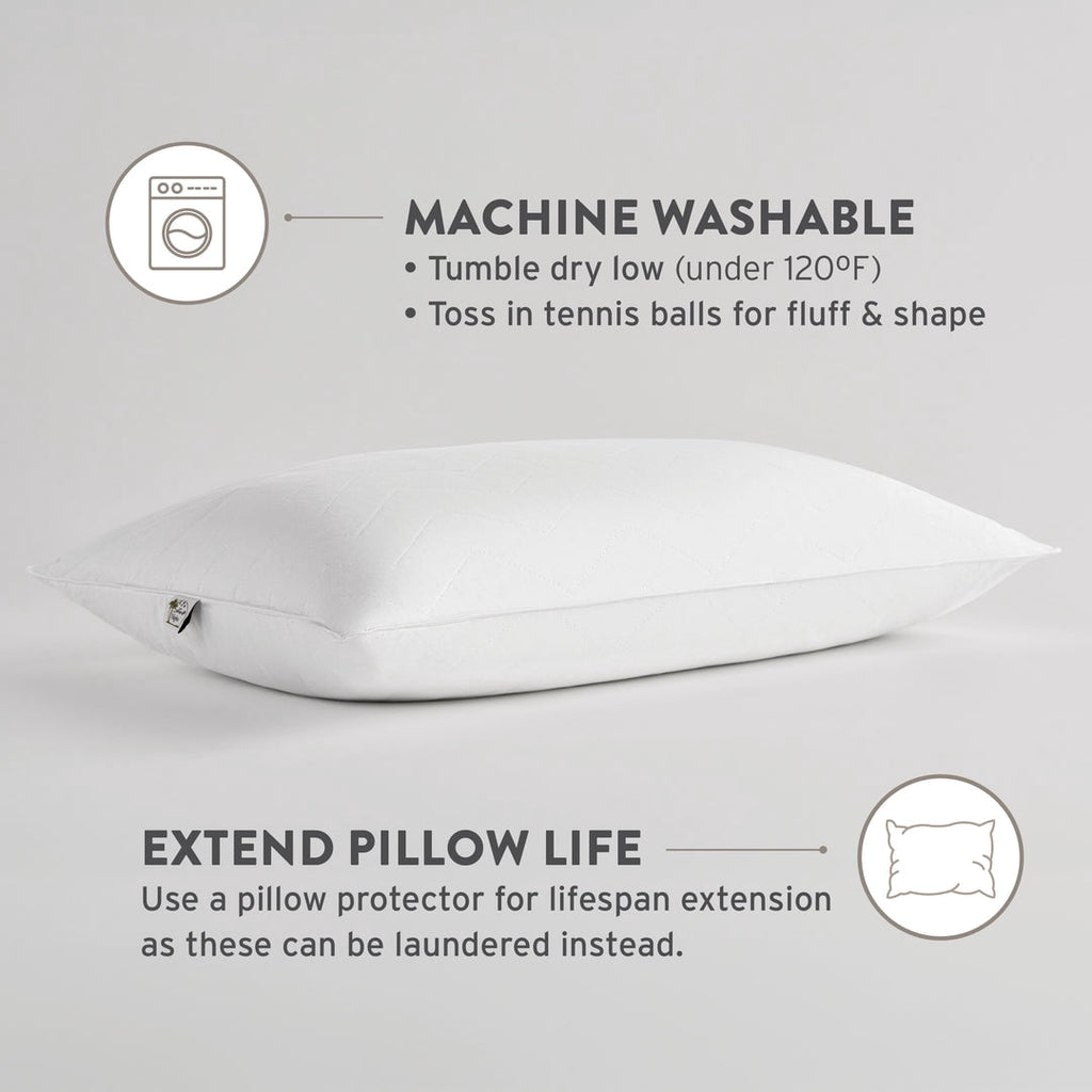 Hotel Collection Sahara Nights | Stomach & Back Sleeper Pillow for Adults | , 100% Cotton Case, Gel Fiber Fill | Soft, Machine Washabl... - Orthopedic Shredded Foam Bed Pillow Set Detail