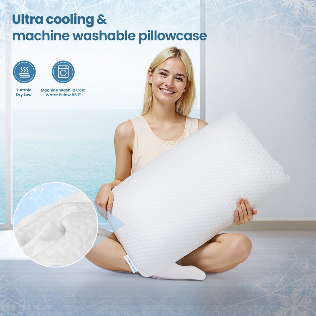 Ergonomic Memory Foam Gel Memory Foam Pillow for Bed, Adjustable Height Bed Pillow with 0.8" Removable Insert, Ergonomic Neck Support for S... - Ergonomic Memory Foam Pillow for Neck Pain Support Detail