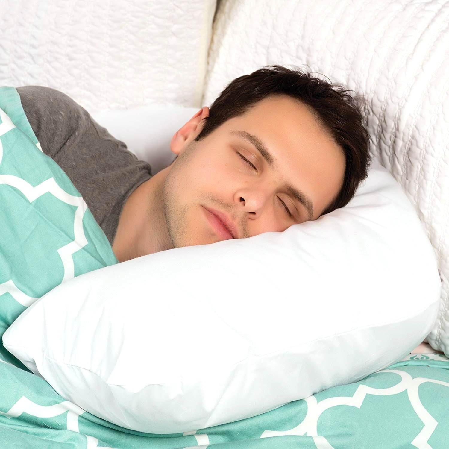 Orthopedic Support Hugg-A-Pillow 17" x 22" Bed Pillow White 554-7915-1900 - Orthopedic Shredded Foam Bed Pillow Set Detail