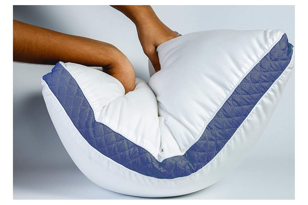 Ergonomic Memory Foam Gusseted Quilted Bed Pillows - Set of 2 Premium Bed Pillows for Side Sleepers and Back Sleepers - 2 Pack (King Size, Na - Decorative Throw Pillow Cushion for Sofa & Bed Detail