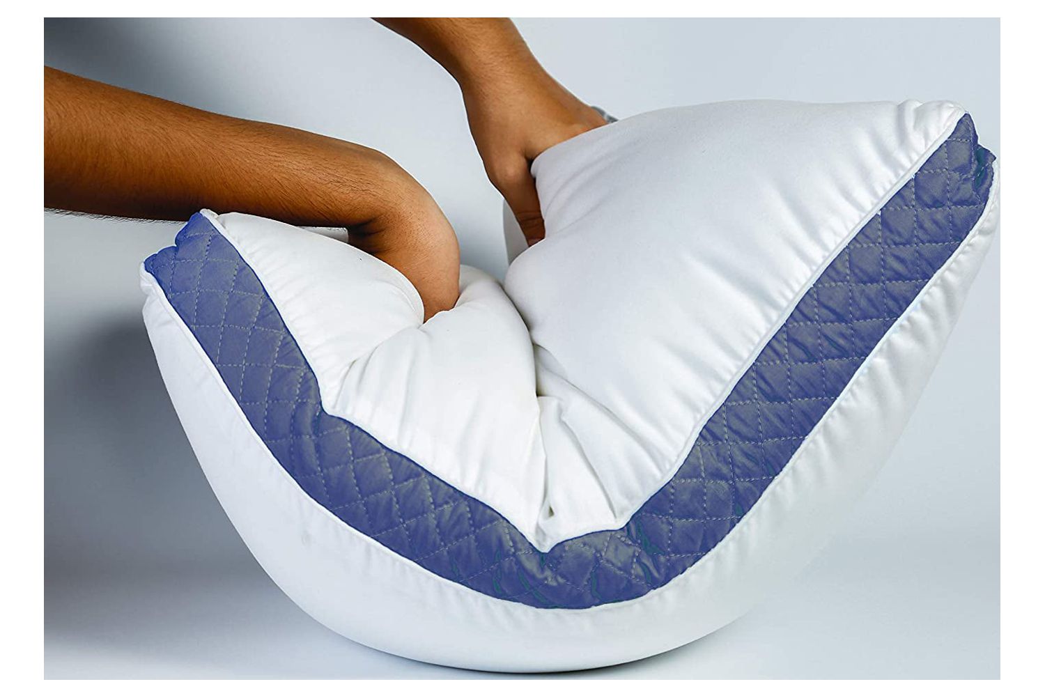 Ergonomic Memory Foam Gusseted Quilted Bed Pillows - Set of 2 Premium Bed Pillows for Side Sleepers and Back Sleepers - 2 Pack (King Size, Na - Decorative Throw Pillow Cushion for Sofa & Bed Detail