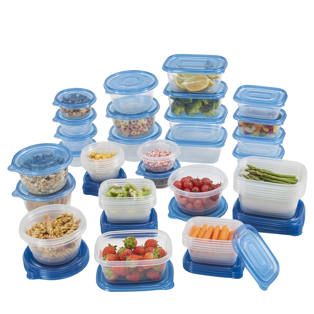 Sweet Treat Shaped 92pc Plastic Food Storage Container set, Ideal Use for Refrigeration Storage and Organization,... - Playful Star & Heart Shaped Geometric NeeDoh Detail